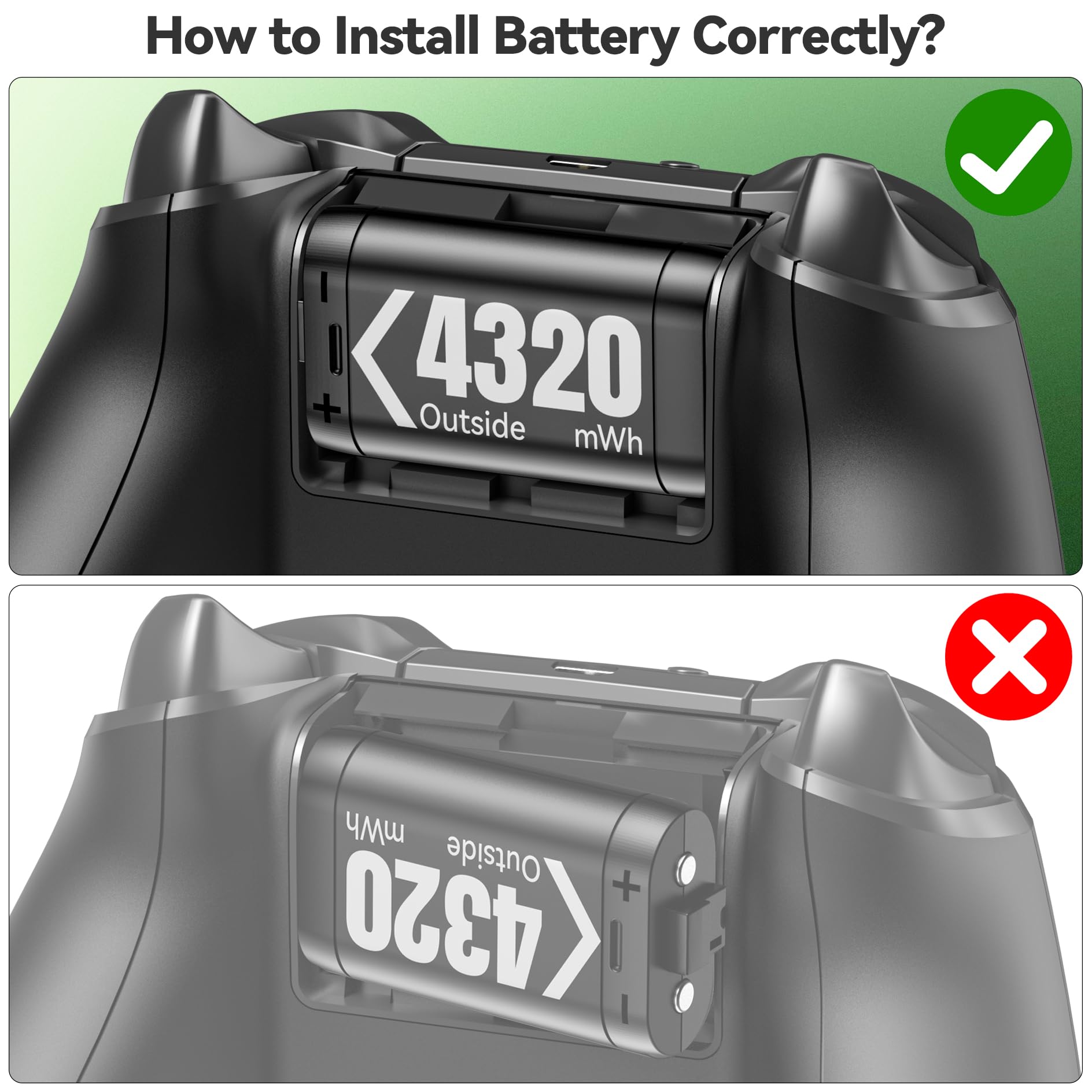 Xbox Series X/S Cooling Fan with Auto Adjustable System - 2 Pack Rechargeable 4320mWh Battery, Built-in Cooling Fans, Controller & Headset Holders - Perfect for Gaming Marathons & Hot Weather Play
