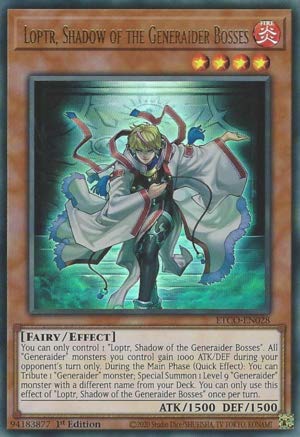 Loptr, Shadow of The Generaider Bosses - ETCO-EN028 - Ultra Rare 1st Edition Yugioh Trading Card - Perfect for Collectors and Competitive Deck Builders
