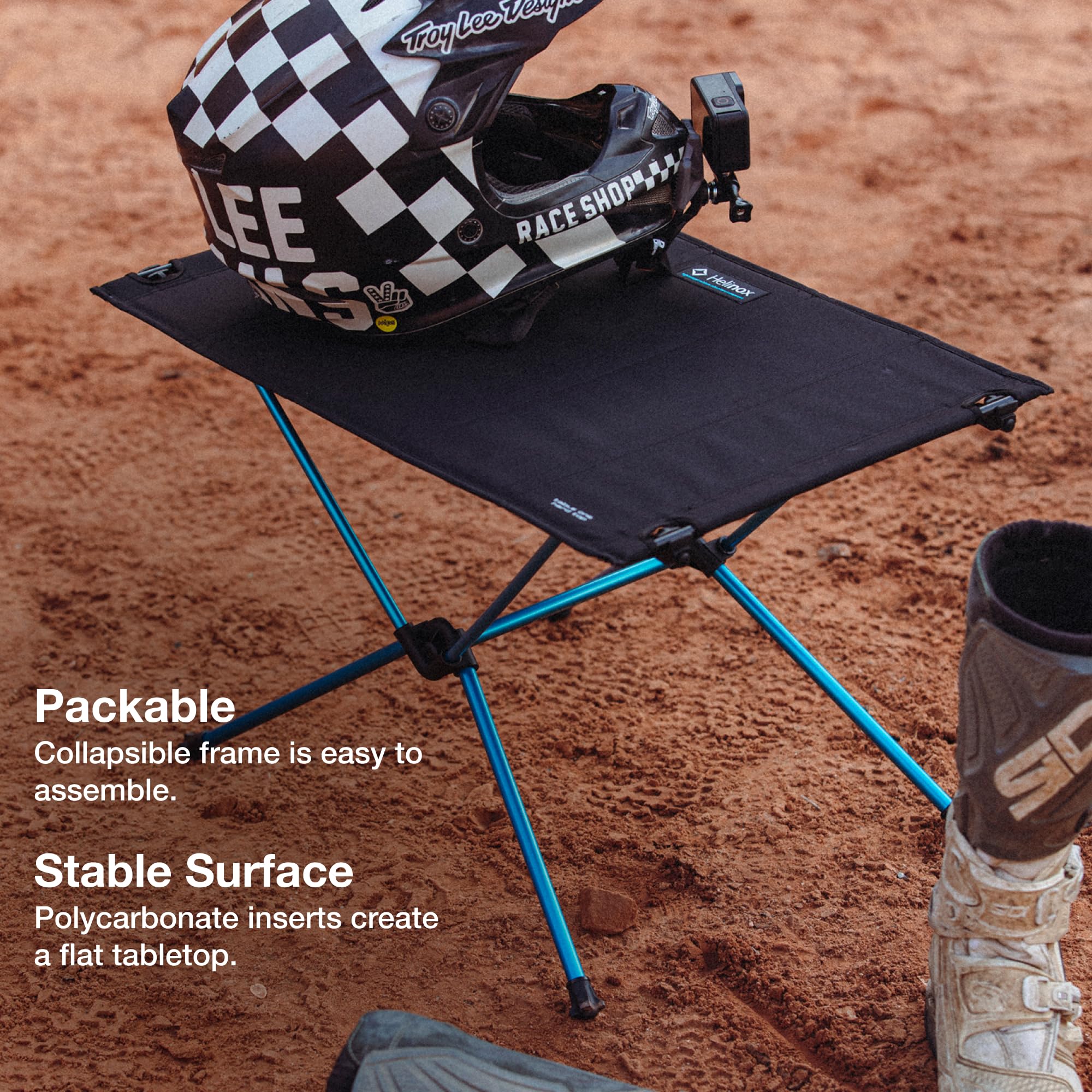 Helinox Table One Hard Top Lightweight Folding Camping Table – 23 x 15 Inches, Black | Compact & Portable Outdoor Picnic, Beach, Backpacking Gear for Hiking, RV Trips & Tailgating
