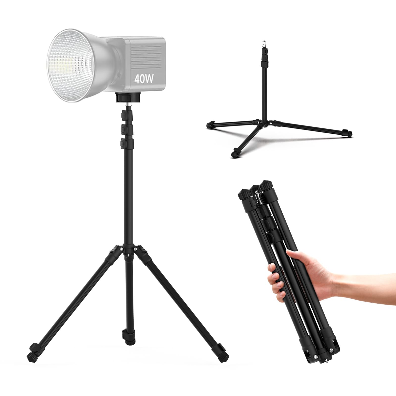 COMAN 6.23ft Extendable Aluminum Photography Light Stand - Adjustable Studio Tripod with 1/4