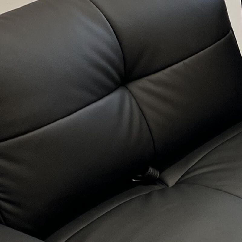 Minimalist Solid Color Ink Upholstered 3-Seater Sofa Couch - Modern Living Room Furniture for Small Spaces & Apartments