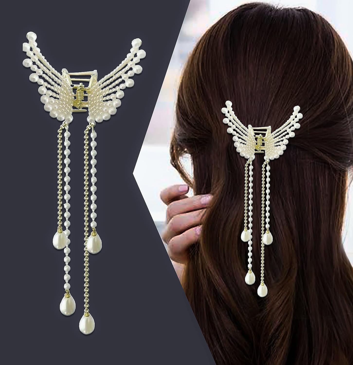Truvic Butterfly Hair Clip for Women - Metal Hair Claw for Styling - Pack of 1