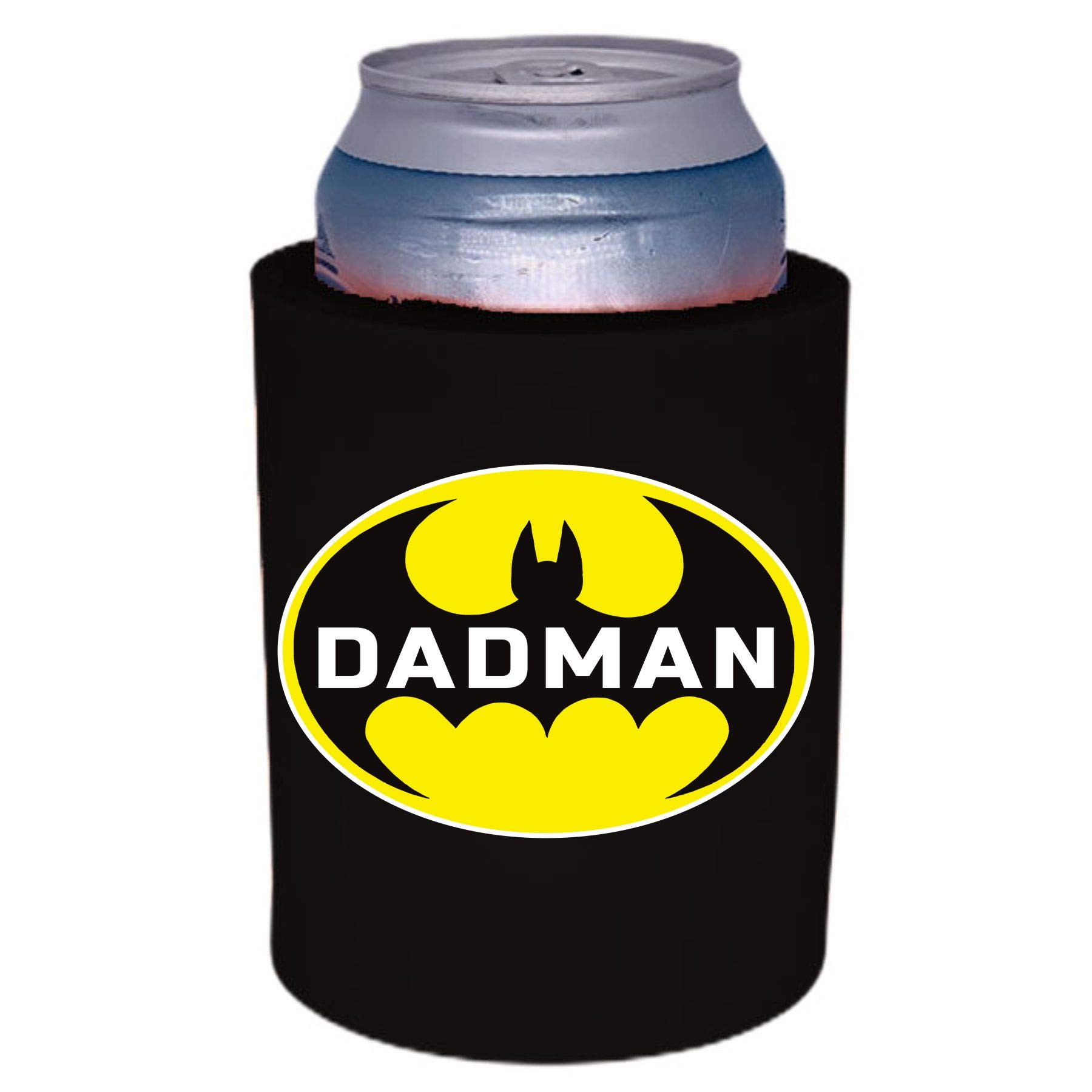 Dadman Thick Foam Can Coolie (1-Pack, Black) - Insulated Beer Can Holder for Camping, BBQs & Outdoor Parties