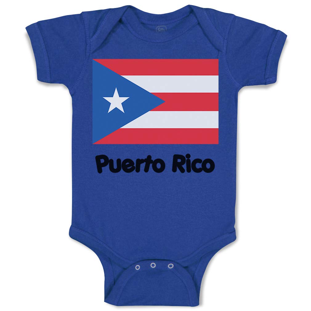Custom Puerto Rico Flag Baby Bodysuit - Funny Cotton Onesie for Boys & Girls | Perfect for Holidays, Parties & Family Photos