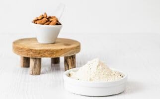 Organic Almond Protein Powder by Lekithos - 3 lb Bag, 15g Protein per Serving, Single Ingredient, USDA Organic & Non-GMO Project Verified - Perfect for Smoothies, Baking & Post-Workout Recovery