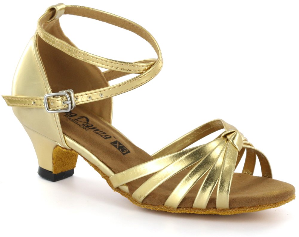 AlmaDanza Girls Latin Dance Shoes A262210B - Comfortable Ballroom Salsa Tango Practice Shoes for Kids & Teens - Perfect for Dance Classes, Performances & Competitions