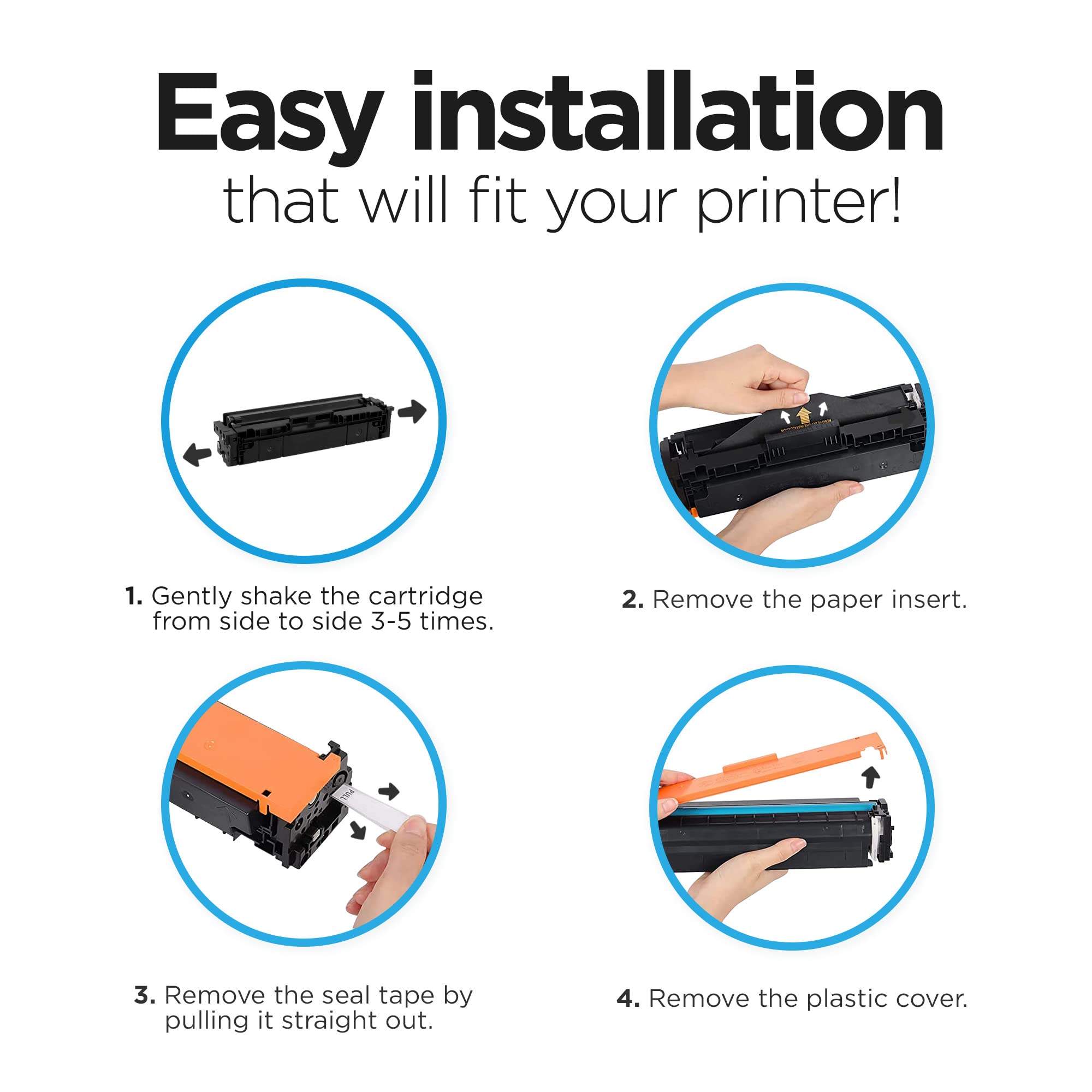 SPEEDYINKS Compatible HP 206A 206X W2111A W2111X Cyan Toner Cartridge Replacement for HP Color Pro M283fdw M255dw MFP M283cdw M282nw M283 M255 Printers - Perfect for Home & Office Printing Needs