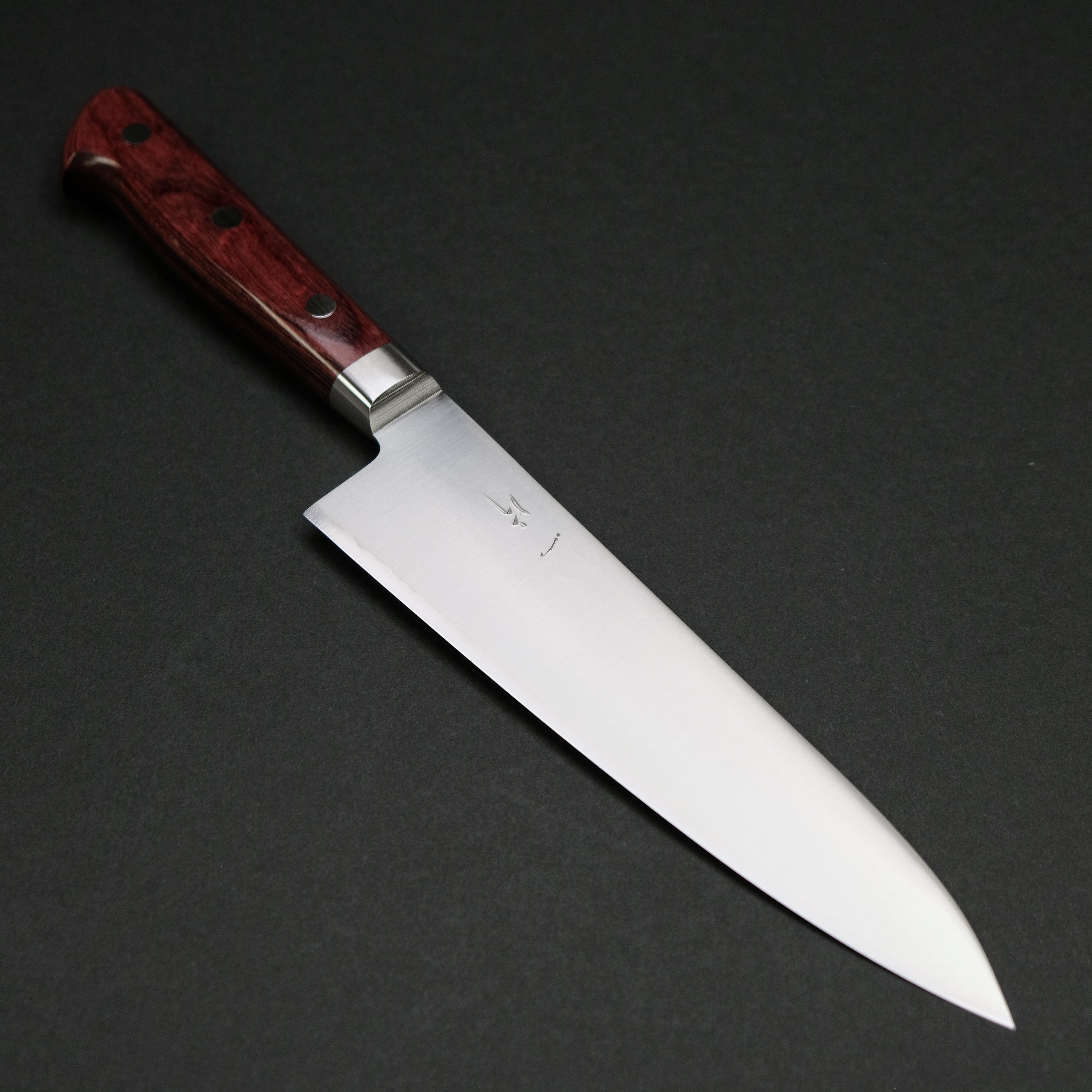 Hitohira TP Gyuto 180mm Japanese Chef Knife with Wine Pakka Handle - Premium Kitchen Knife for Sushi, Meat Cutting & Professional Cooking