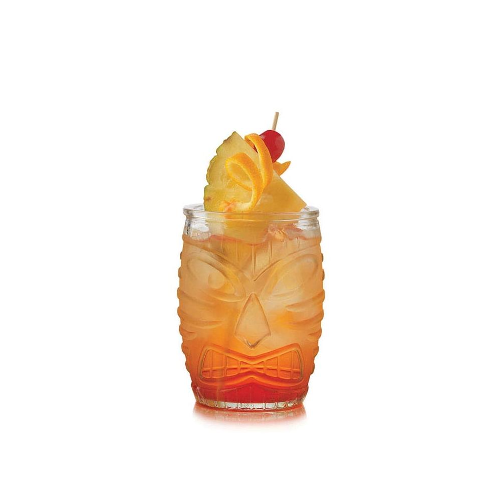 Libbey 16 Oz Tiki Glass - Set of 12 Tropical Themed Cocktail Glasses for Pina Colada, Mai Tai & Summer Drinks - Perfect for Luau Parties, Beach Bars & Home Entertaining