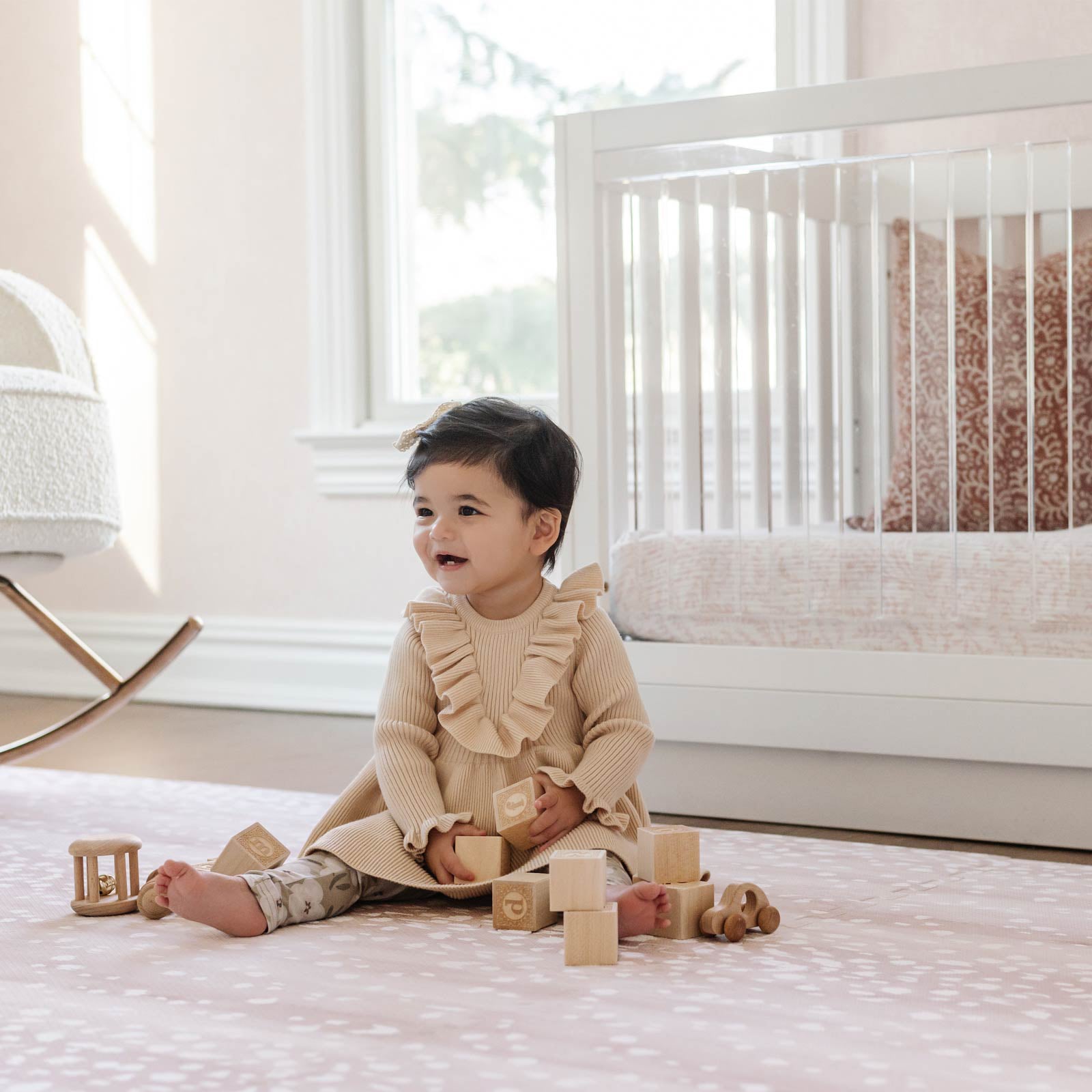 Little Nomad Play Mat - Non-Toxic Baby Playmat for Crawling & Tummy Time | Soft Foam Floor Mat for Nursery, Daycare & Home | Fawn Design
