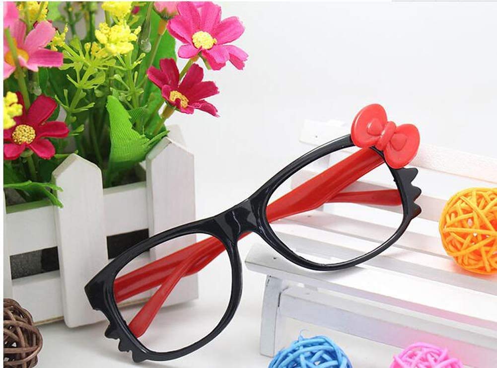 Fodattm 6-Pack Kids Cute Bowknot Glasses Frames - Lens-Free Nerdy Retro Style for Halloween, Costume Parties & Dress-Up Play