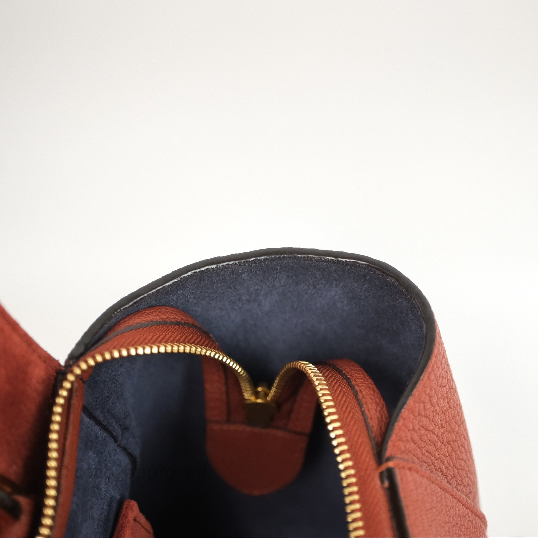 Celine Mini Belt Bag in Brick Red Grained Goatskin Leather with Gold Hardware - Perfect for Everyday Use, Work & Travel