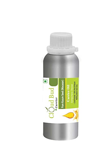 100% Pure & Natural Cold Pressed Cloud Bud Pure Kusum Seed (Macassar) Carrier Oil 630ml (21oz) - Schleichera Oleosa for Hair Care, Skin Moisturizing & Aromatherapy