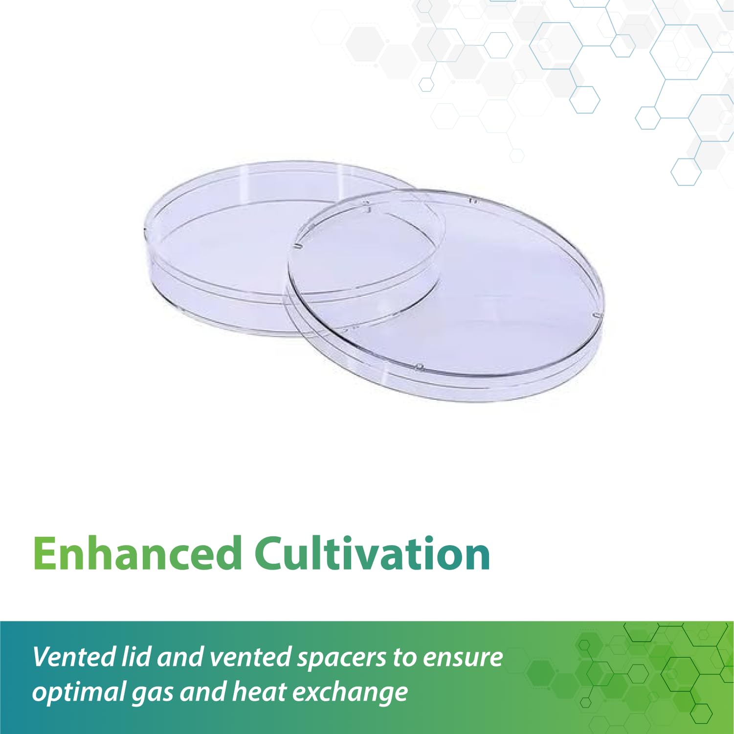Olympus Petri Dish - 90x15mm Clear Lab Petri Dishes with Lids - 10 Sterile Dishes per Sleeve (500 Dishes Total) - Ideal for Microbiology, Cell Culture & Scientific Research