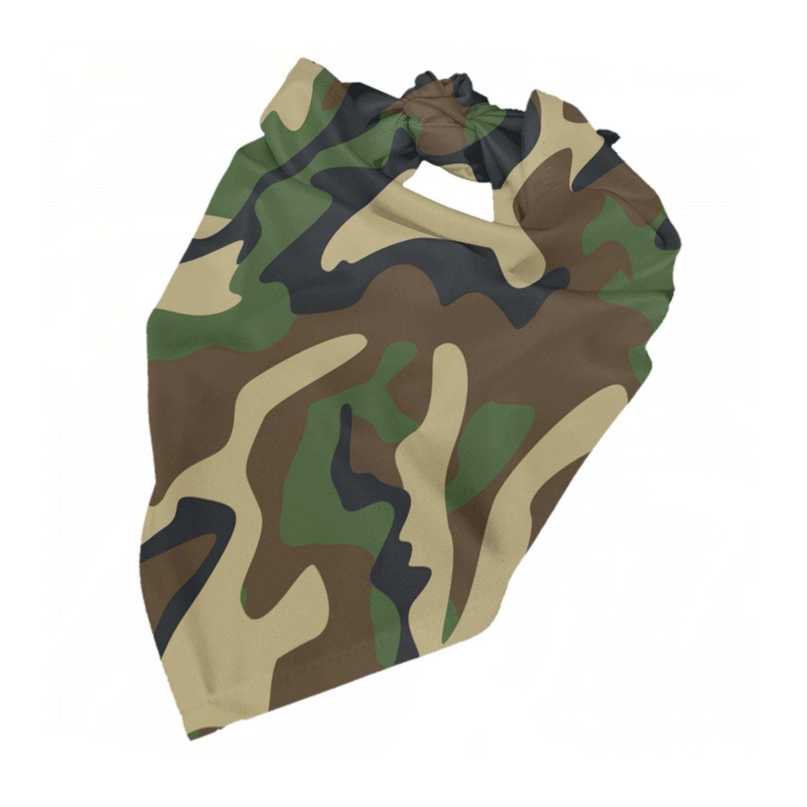 Washable Camouflage Dog Bandana - Adjustable Summer Dog Scarf for Medium & Large Dogs | Army Style Triangle Puppy Bandana Bib Handkerchief | Perfect for Outdoor Adventures, Walks & Pet Photos