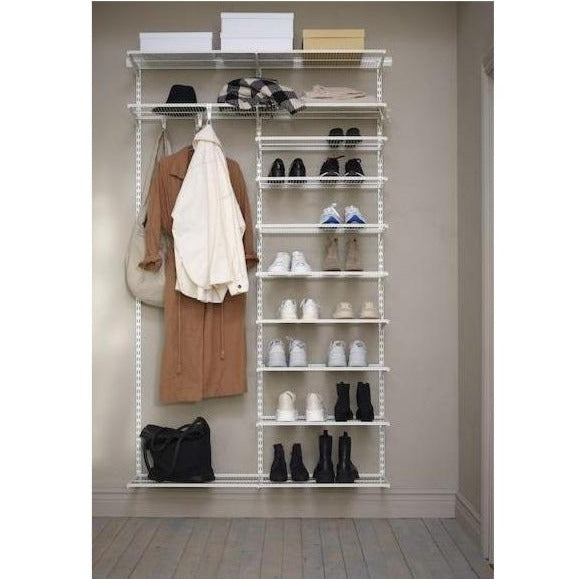 Elfa Hall Shoe Storage Bundle 1 - 120cm Organizer for Entryway, Closet & Mudroom - Perfect for Organizing Shoes, Boots & Accessories in Home Entryways