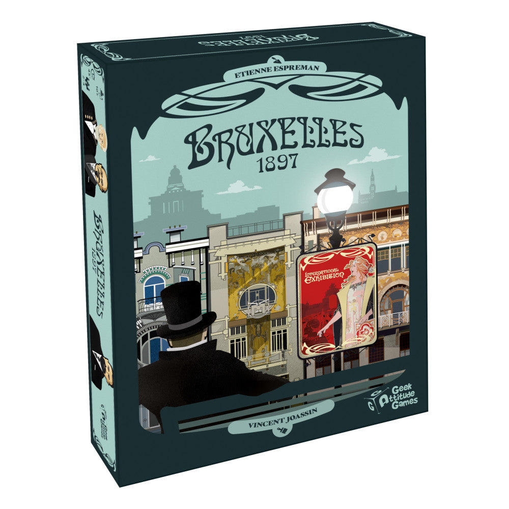 Bruxelles 1897 Art Nouveau Strategy Board Game - Competitive Family & Friends Tabletop Game for History & Art Lovers - Perfect for Game Nights & Collectors