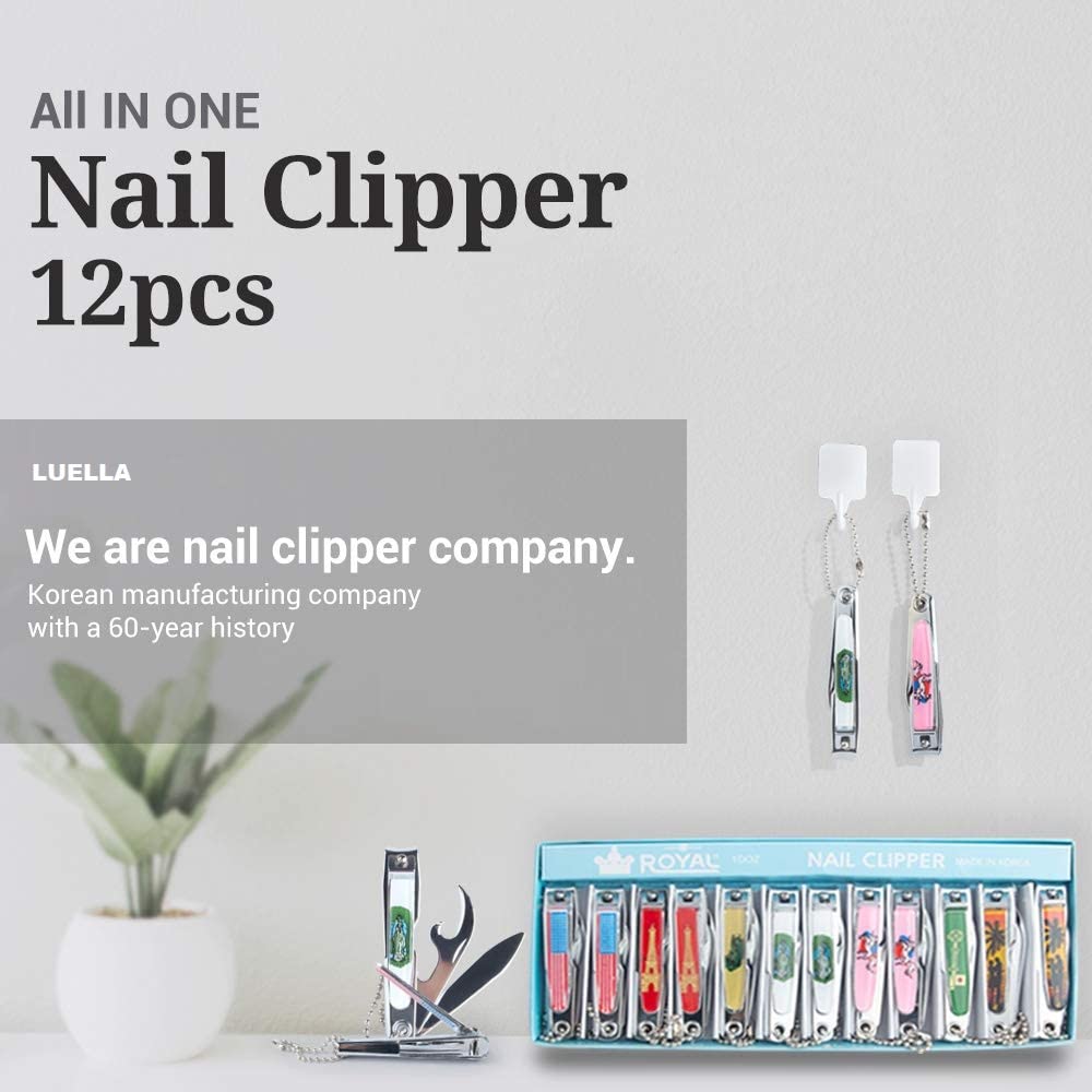 Zenics Professional Stainless Steel Nail Clipper for Thick & Ingrown Toenails - Heavy Duty Men's & Women's Nail Cutter with Comfort Grip (Multicolor) - Perfect for Home, Travel, and Pedicure Care