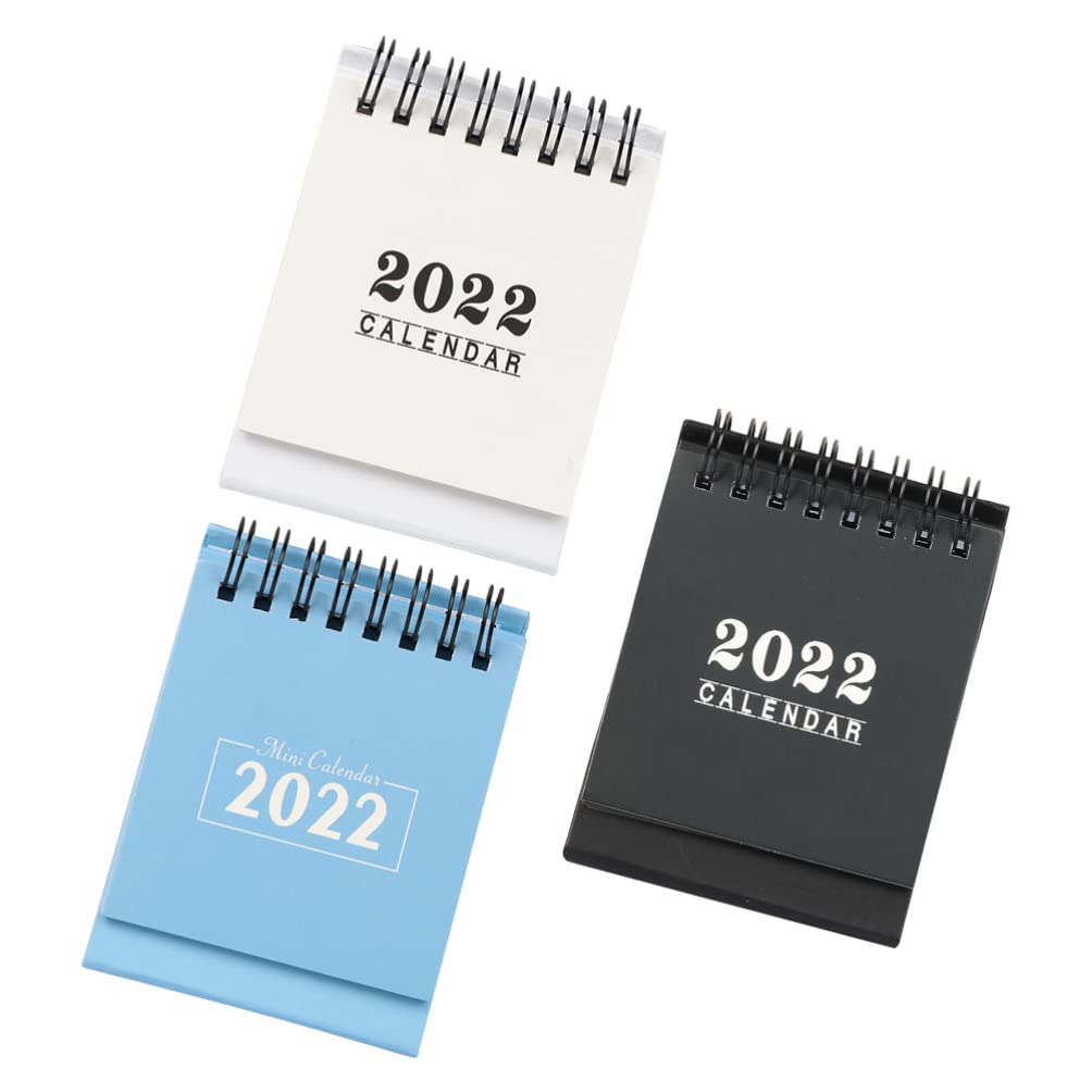 VOSAREA 3Pcs Desk Calendar Set 2022 - Chinese Year of The Tiger Standing Calendar with Monthly Weekly Daily Schedule - Perfect for Home Office School Desk Decor & Organization
