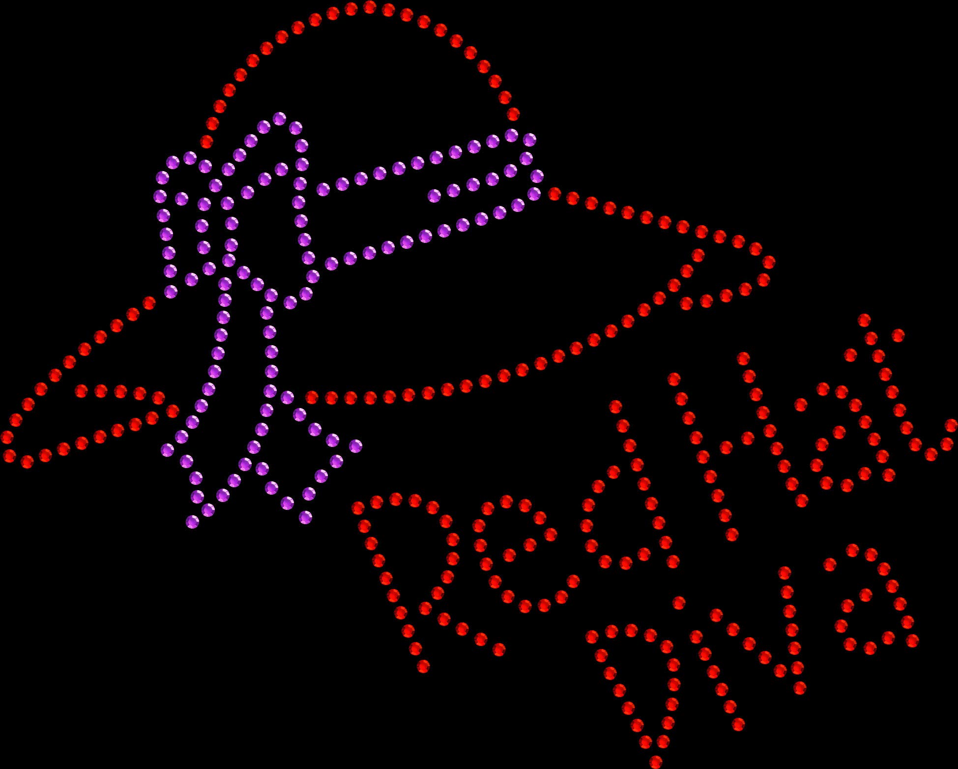 Rhinestone Bling Sparkle Iron On Transfer Patches - DIY Red Hat Diva Glamour Decals for Clothing, Hats & Accessories | Perfect for Costume Parties, Fashion DIY & Custom Outfits
