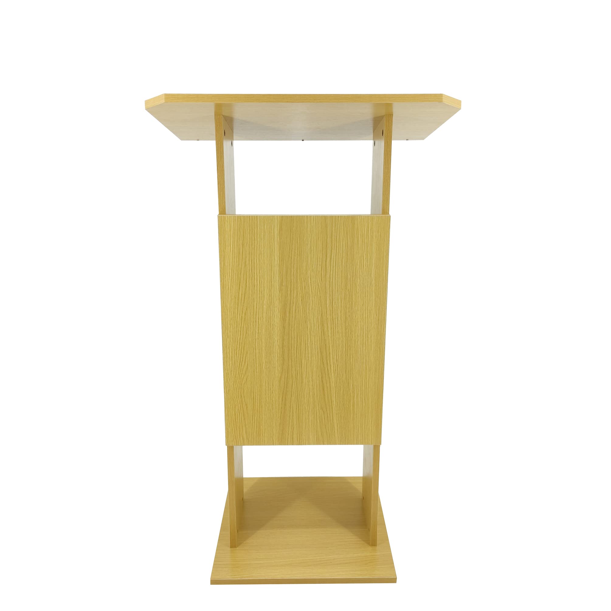 FixtureDisplays® Wooden Podium Lectern - MDF Wood Stand for Church, Wedding, Reception & Events - 14302 - Perfect for Speeches, Presentations & Ceremonies