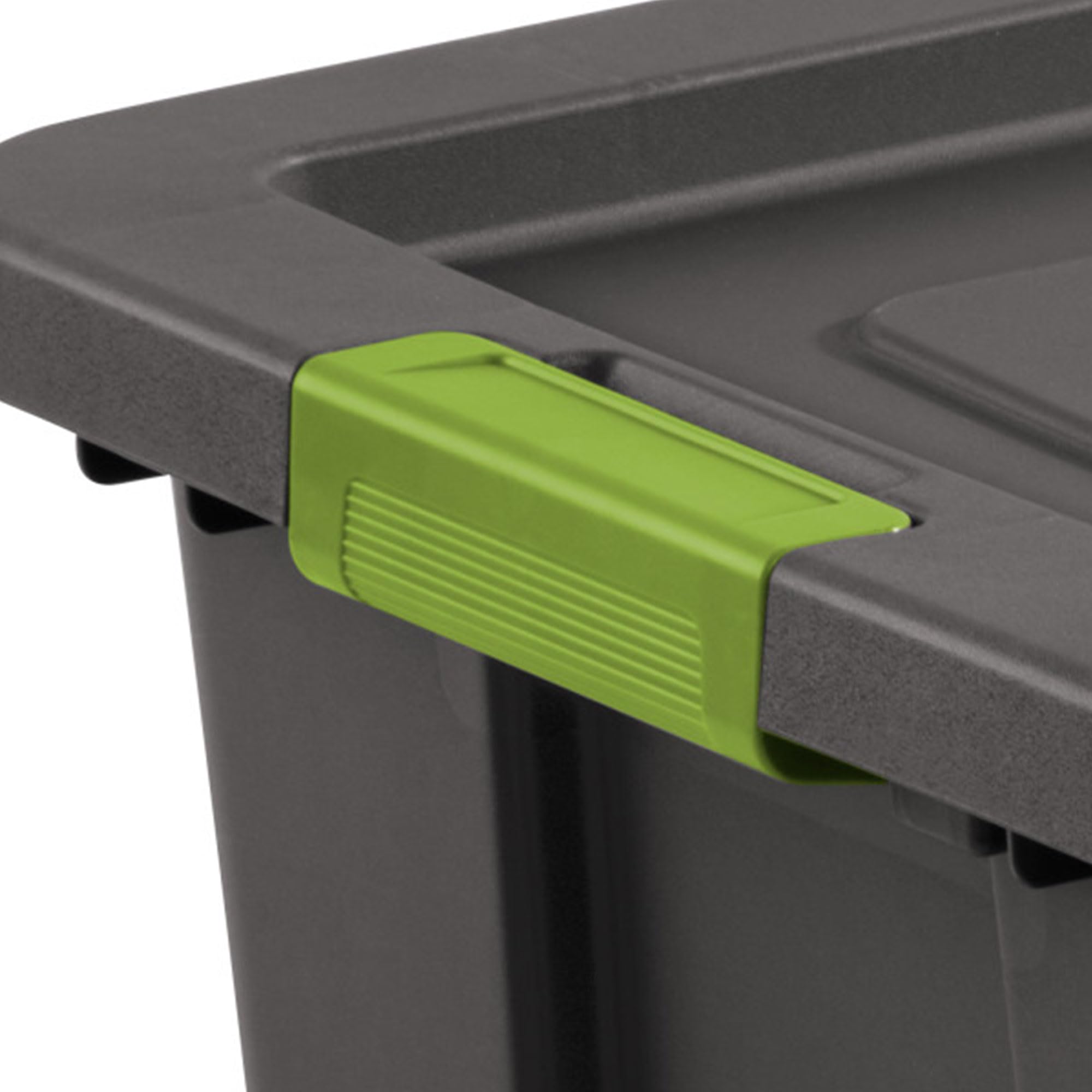 Sterilite 12-Pack 30 Gallon Heavy Duty Storage Bins with Lids - Durable Tuff1 Totes in Flat Gray for Home Organization, Garage Storage & Moving Supplies