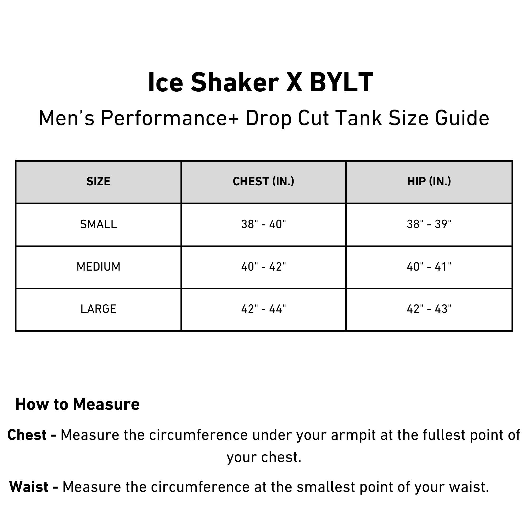 BYLT Men's Performance+ Drop Cut Tank - Workout & Gym Shirt for Active Lifestyle - Moisture Wicking & Breathable Fabric for Running, Training & Fitness