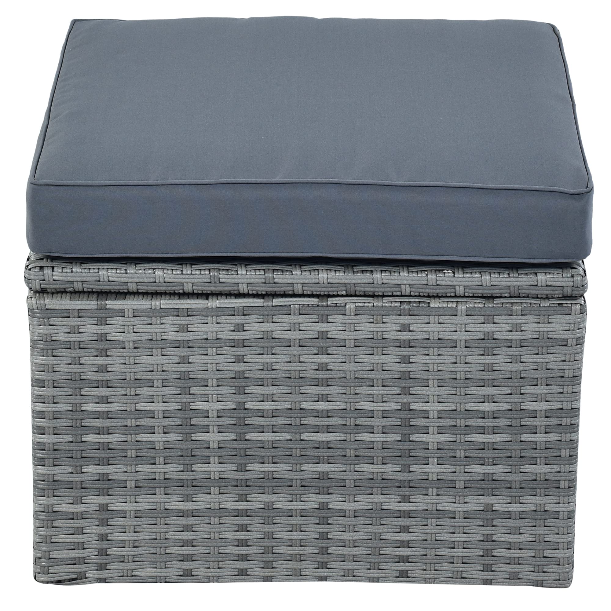 7-Piece Outdoor Wicker Daybed Set with Retractable Canopy & Lift-Top Coffee Table - Patio Sunbed Conversation Furniture for Backyard, Porch, Poolside Relaxation (Grey) | Perfect for Lounging, Sunbathing and Outdoor Entertaining