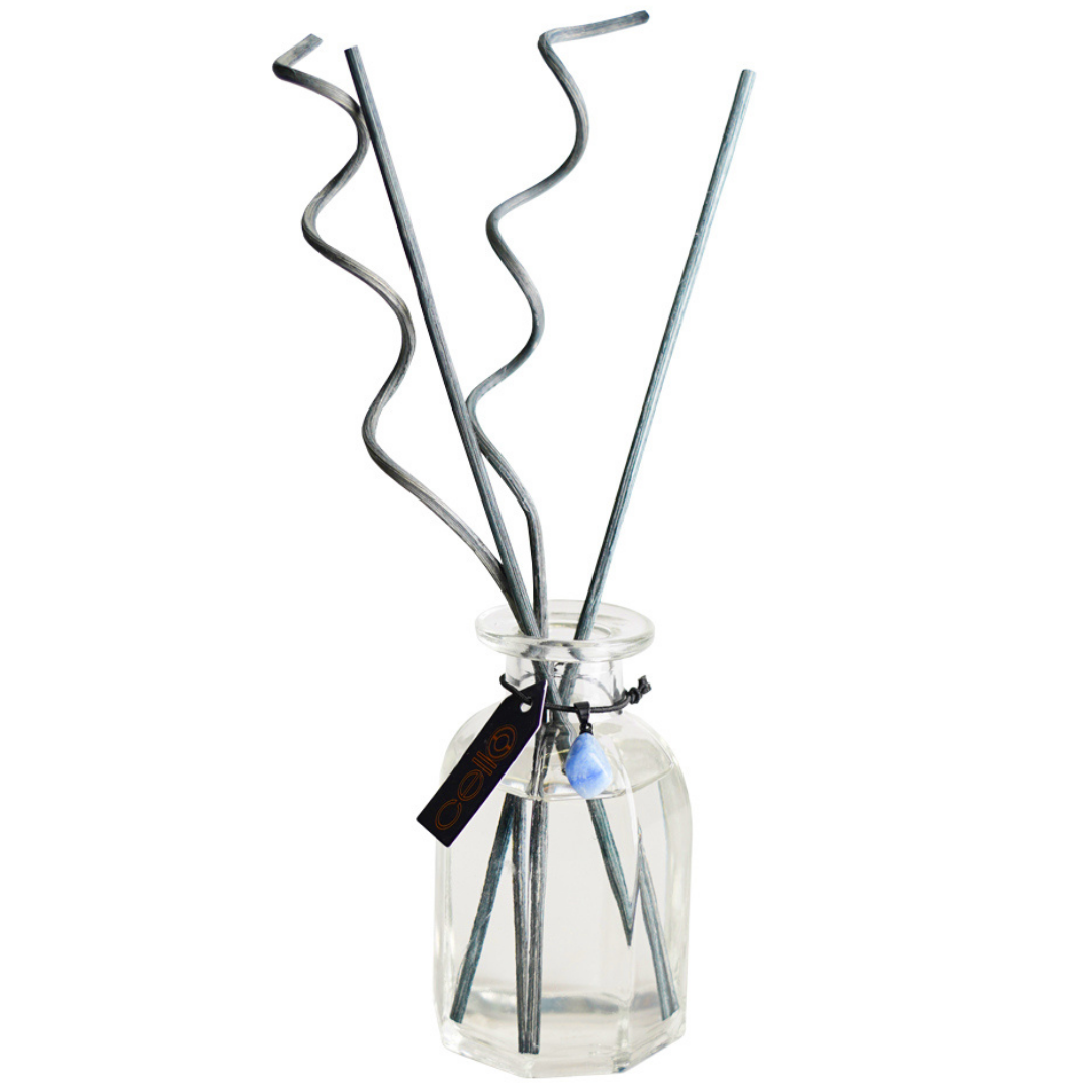 Cello Zodiac Reed Diffuser - Sagittarius Scented Oil Diffuser with Blue Sodalite Crystals | Mystical Fruits Fragrance for Home, Office & Meditation Spaces