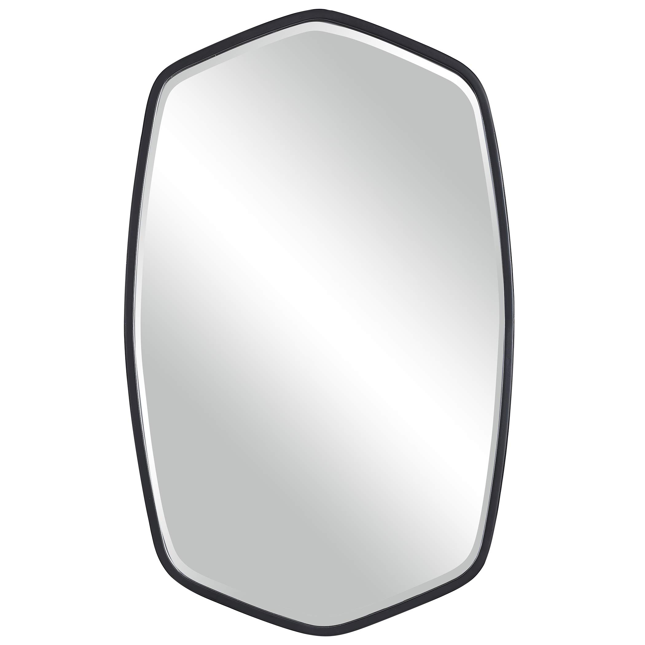 Duronia Black Iron Mirror - Full Length Wall Mirror with Rustic Iron Frame, Shatterproof Glass for Bedroom, Living Room, Entryway & Bathroom Decor
