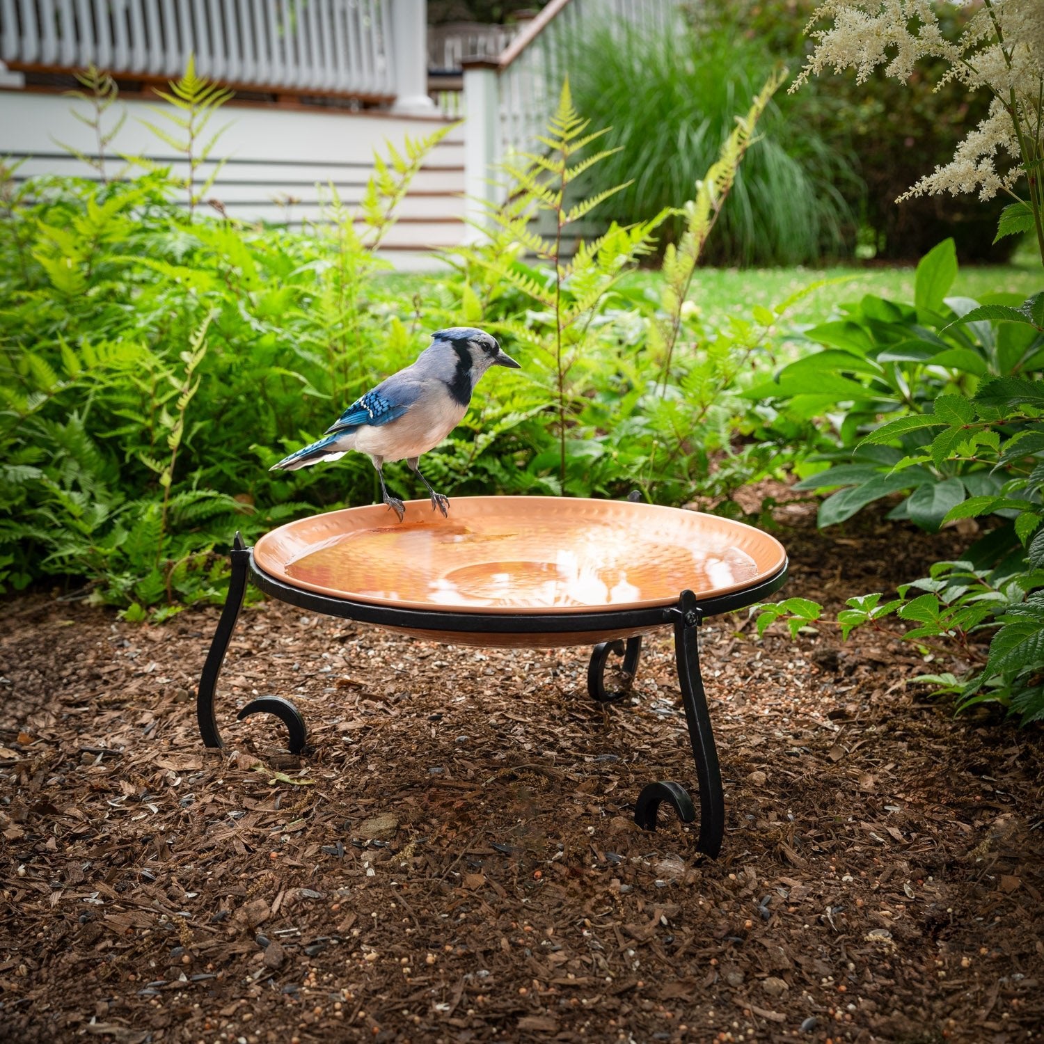 Freestanding Copper Birdbath for Garden - Outdoor Decorative Bird Bath with Rust-Resistant Finish | Perfect for Backyard, Patio & Wildlife Habitat