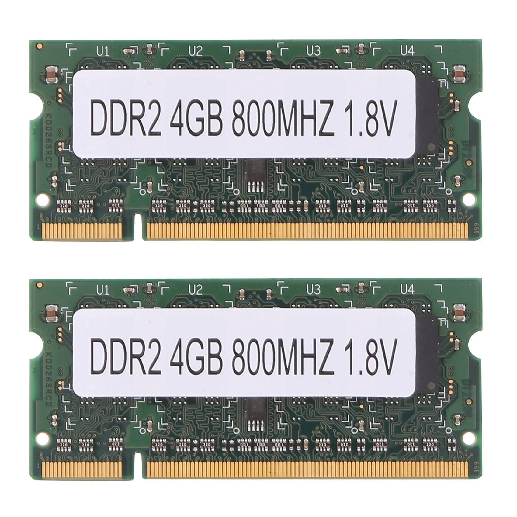2pcs DDR2 4GB 800MHz PC2-6400 2RX8 200-Pin SODIMM Laptop Memory for AMD, Ideal for Upgrading Older Laptops and Enhancing Performance