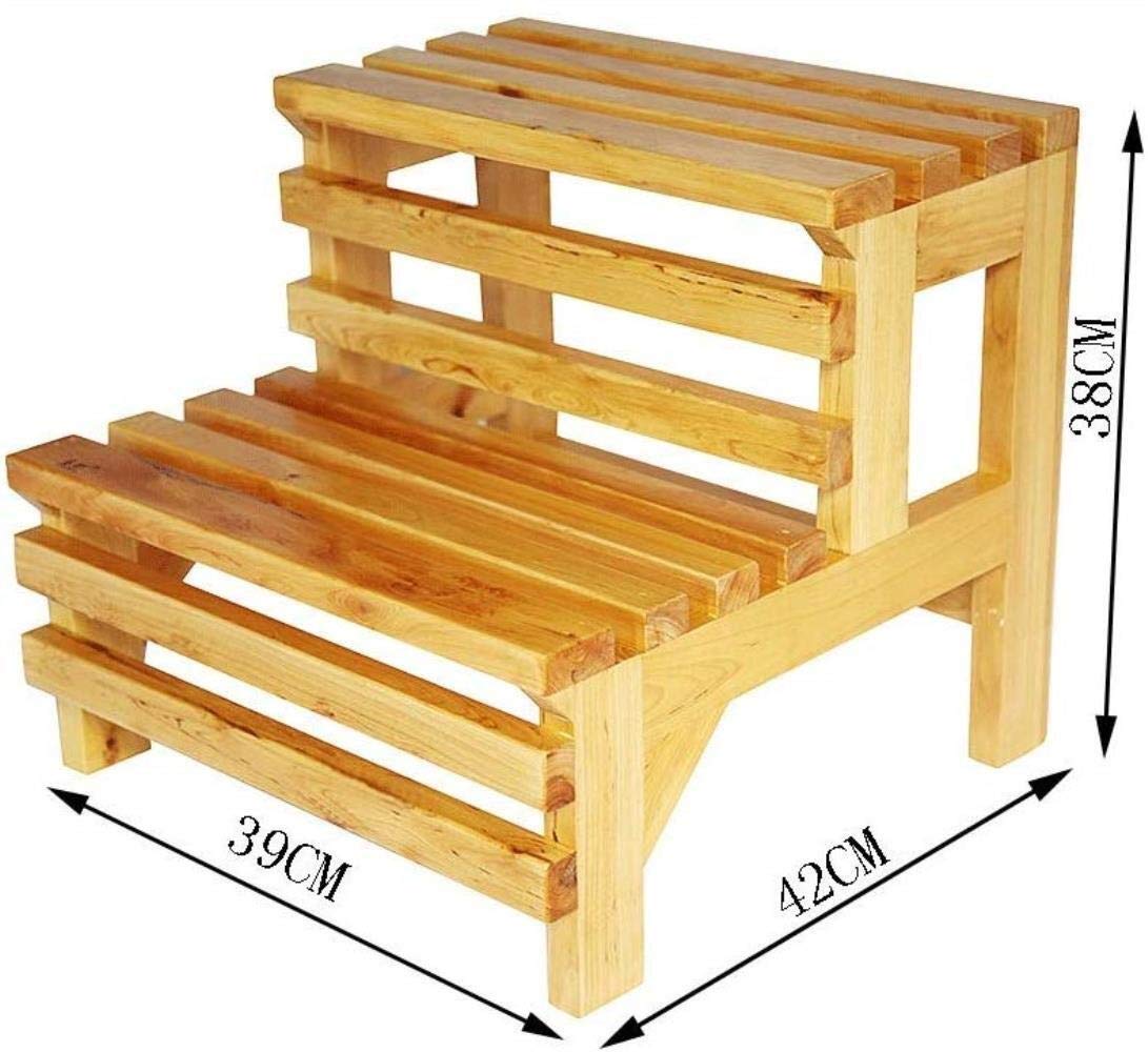 NEVKA Wooden Step Stool with Non-Slip Surface, Multifunctional Pedal, Waterproof Design for Home, Bathroom, and Shoe Changing Bench - Perfect for Stairs, Storage, and Bathroom Use