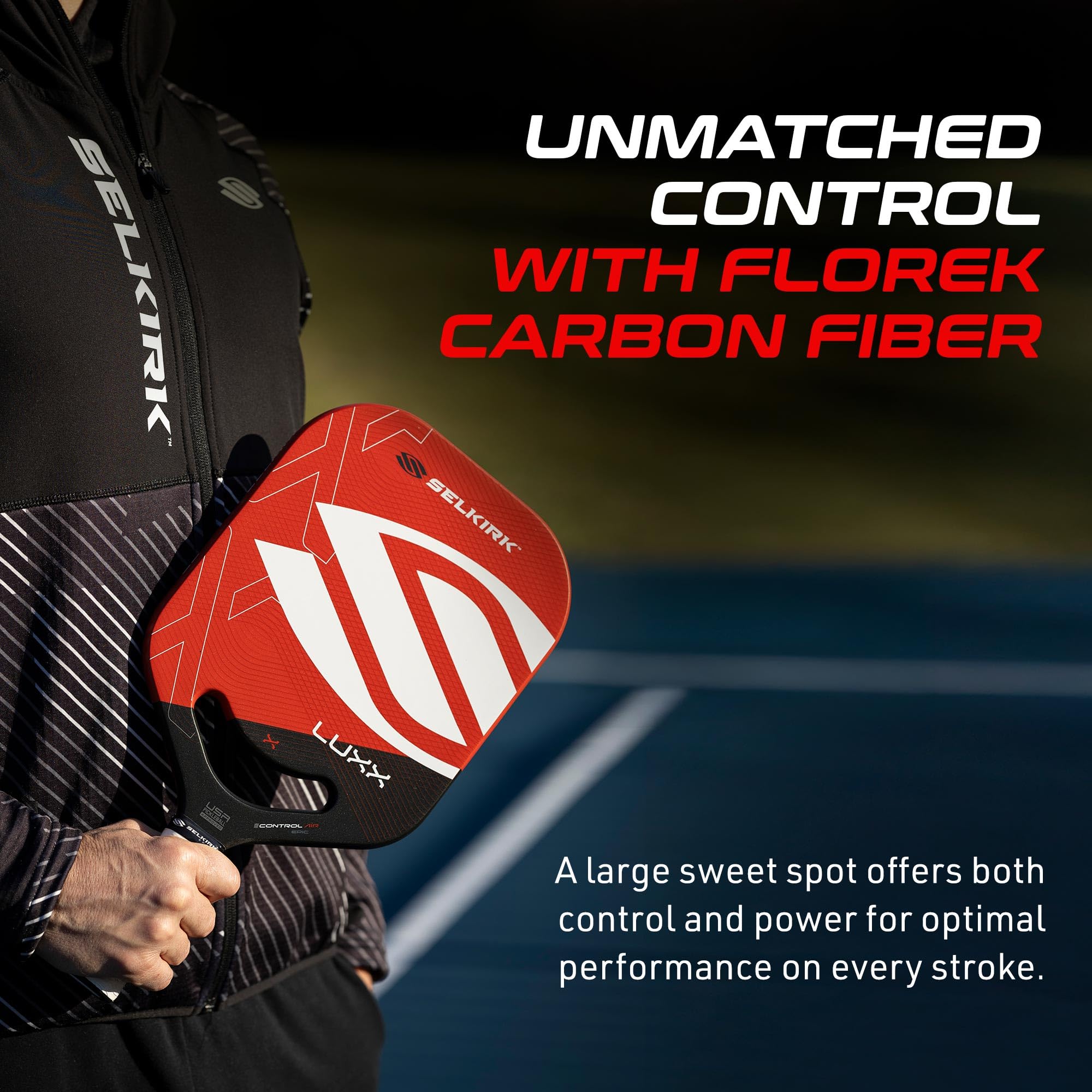 2024 Selkirk LUXX Control Pickleball Paddle - Premium Florek Carbon Fiber Surface with Polypropylene X7 Core for Enhanced Power & Precision | Perfect for Competitive Play & Recreational Pickleball Games