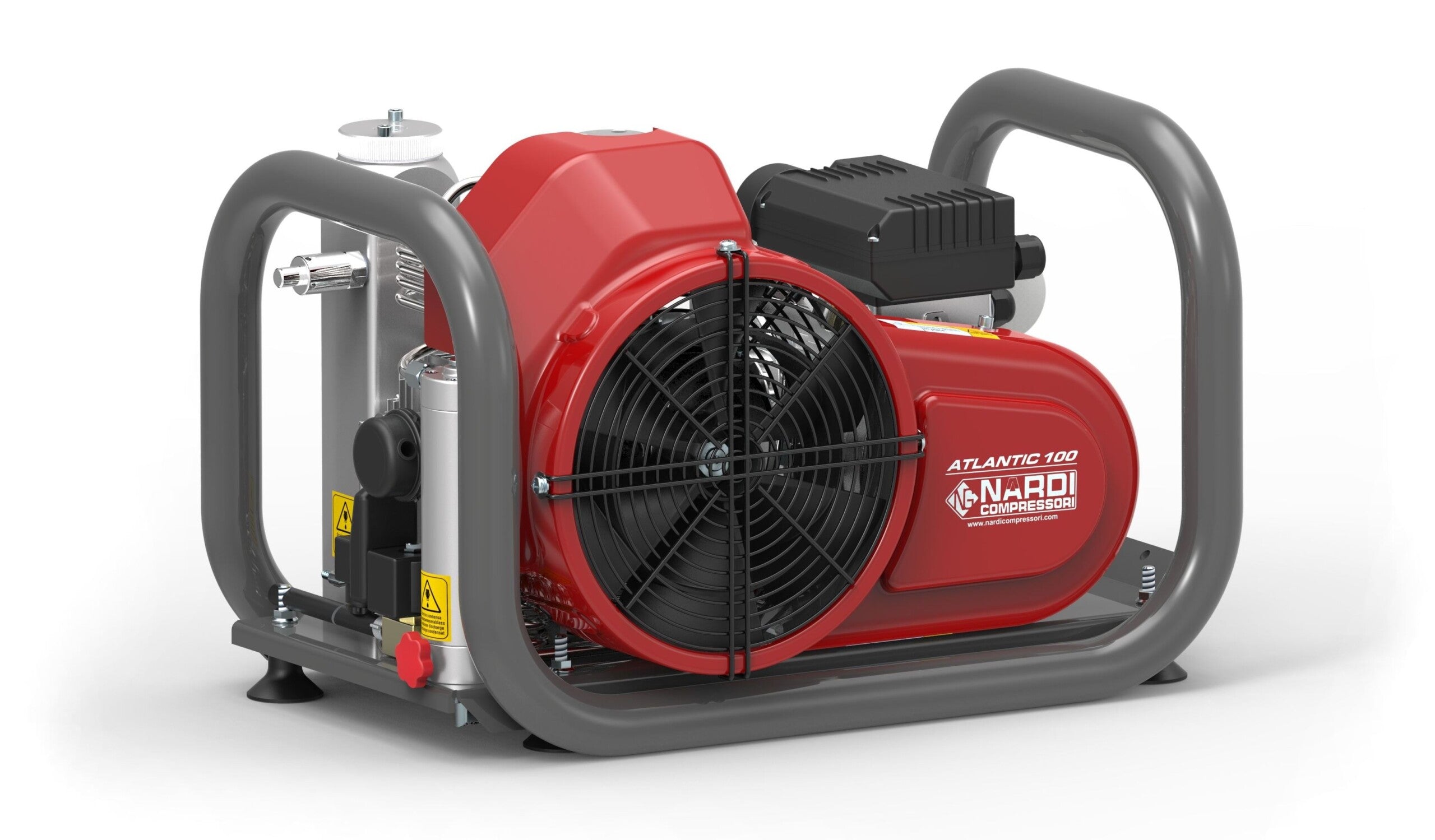 ATLANTIC P 100/3 High-Pressure Breathing Air Compressor for Scuba Diving, Firefighting & Industrial Use - OSHA Certified