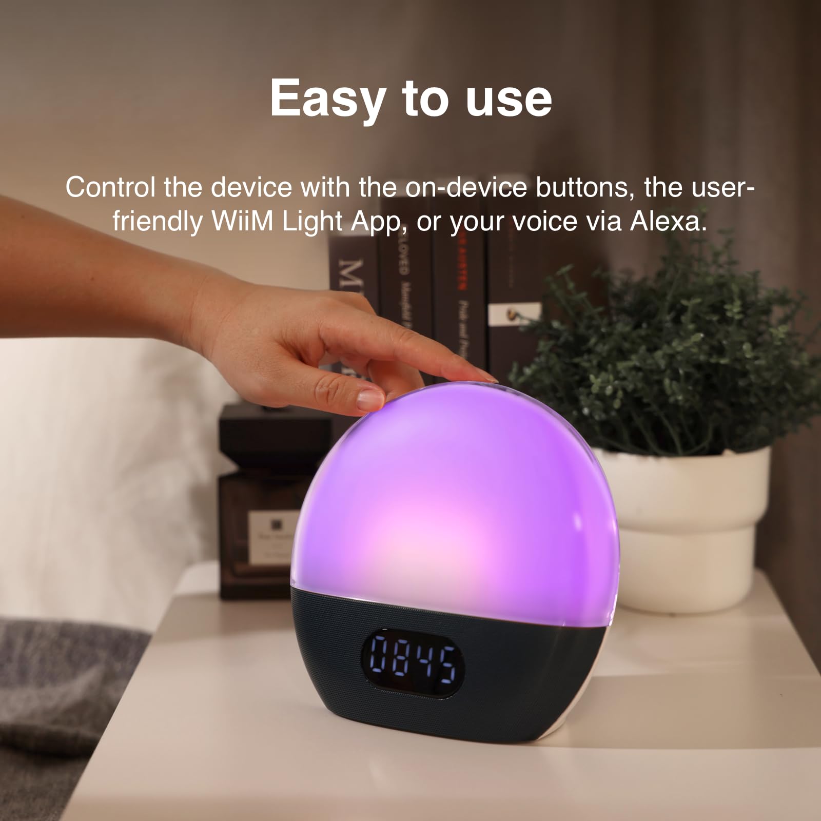 Wiim Wake-Up Light with Alexa Built-in - Sunrise Alarm Clock, White Noise Sound Machine, Sleep Aid with Unlimited Sound Choices & Custom Routines (Sea Blue Green) - Perfect for Bedrooms, Nurseries & Home Offices