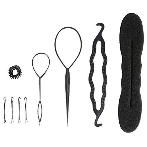 9PCS Hair Bun Maker Set - DIY Braiding Styling Disc & Twisting Tools for Bun & Crown Hairstyles | Hair Styling Accessories Kit for Women, Girls | Perfect for Parties, Weddings & Daily Use