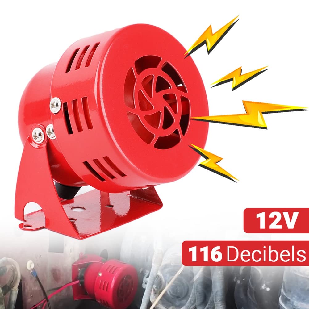 12V Aublinto Motor Alarm with 110dB Air Horn - Loud Electric Car Alarm for Vehicles, Boats & Motorcycles - Perfect for Theft Prevention & Safety Alerts