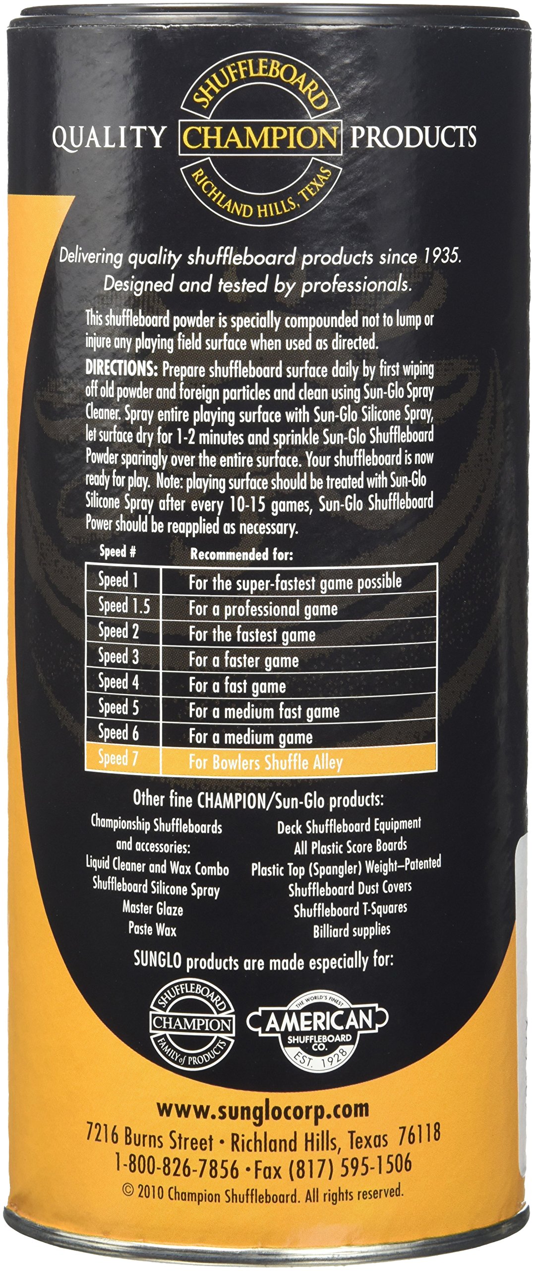 Premium Shuffleboard Powder Wax - 16oz Silicone-Based Fast Glide Wax for Table Shuffleboard - Ideal for Home Game Rooms, Bars, and Tournaments