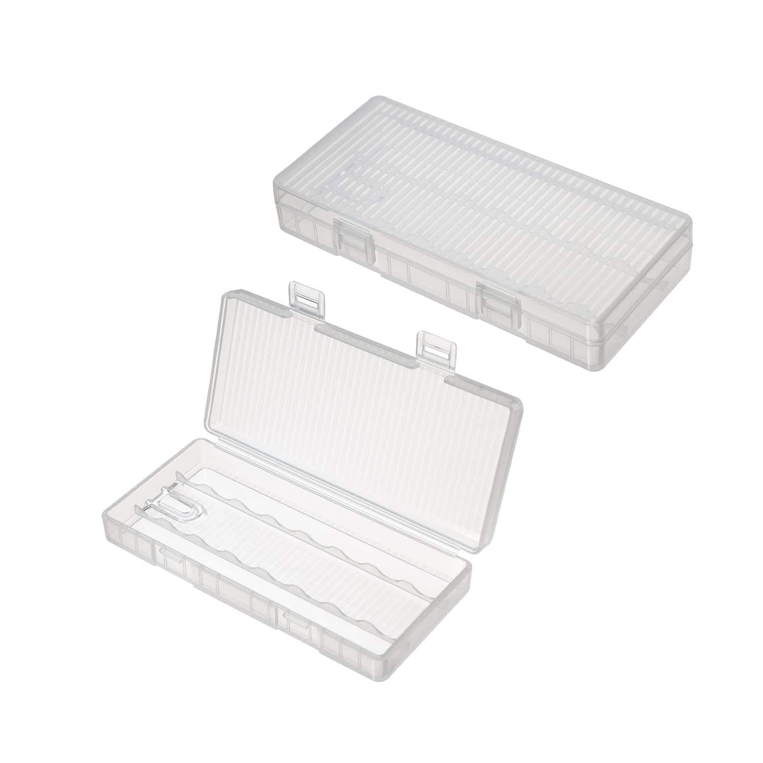 Heyiarbeit Clear Battery Storage Case Holder Box for 8 AA Batteries - Organize and Protect Batteries for Home, Office, Travel, and Emergency Kits (1 Pack)