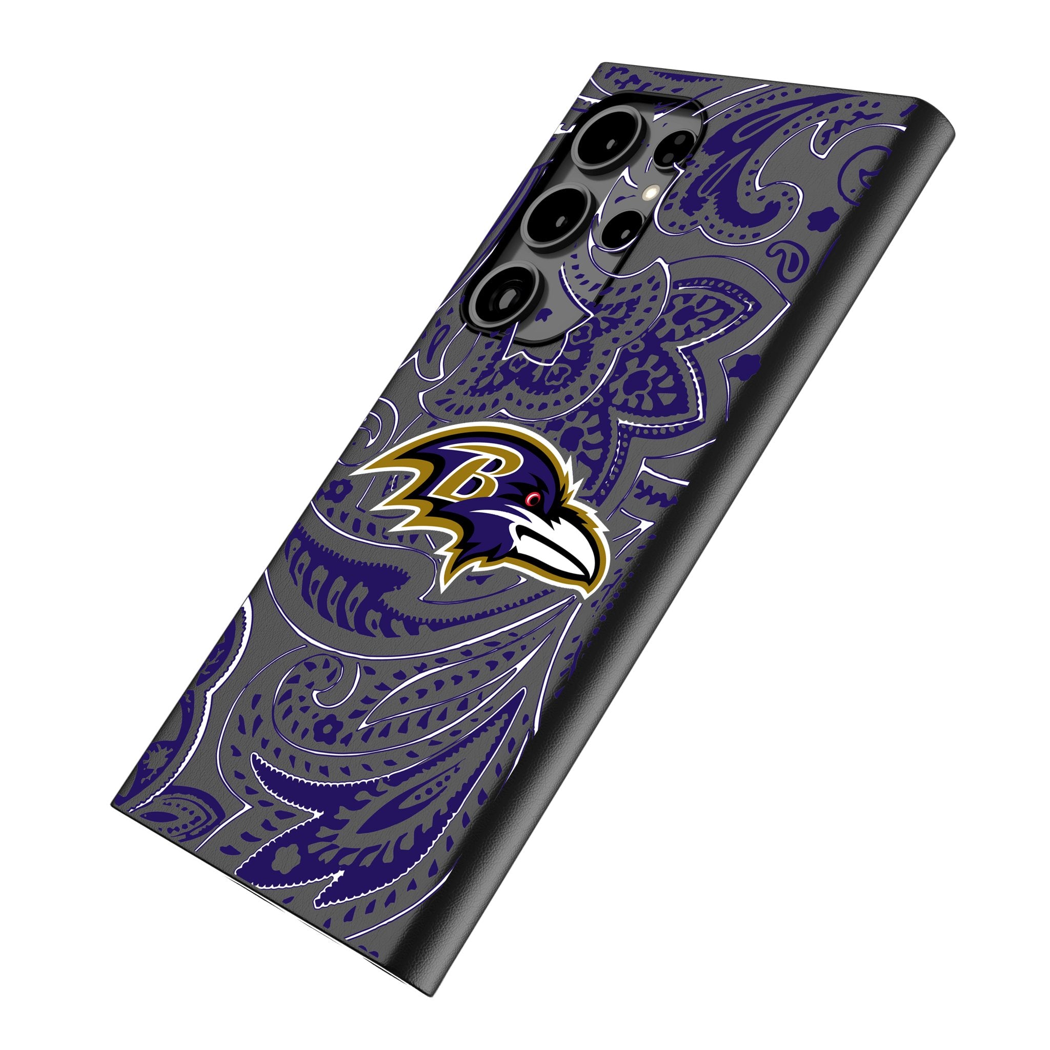 Baltimore Ravens Paisley MagSafe Compatible Phone Case for Samsung Galaxy S23/S22/S21 - Durable Protective Cover with Magnetic Alignment for Wireless Charging - Perfect for Game Day & Everyday Use