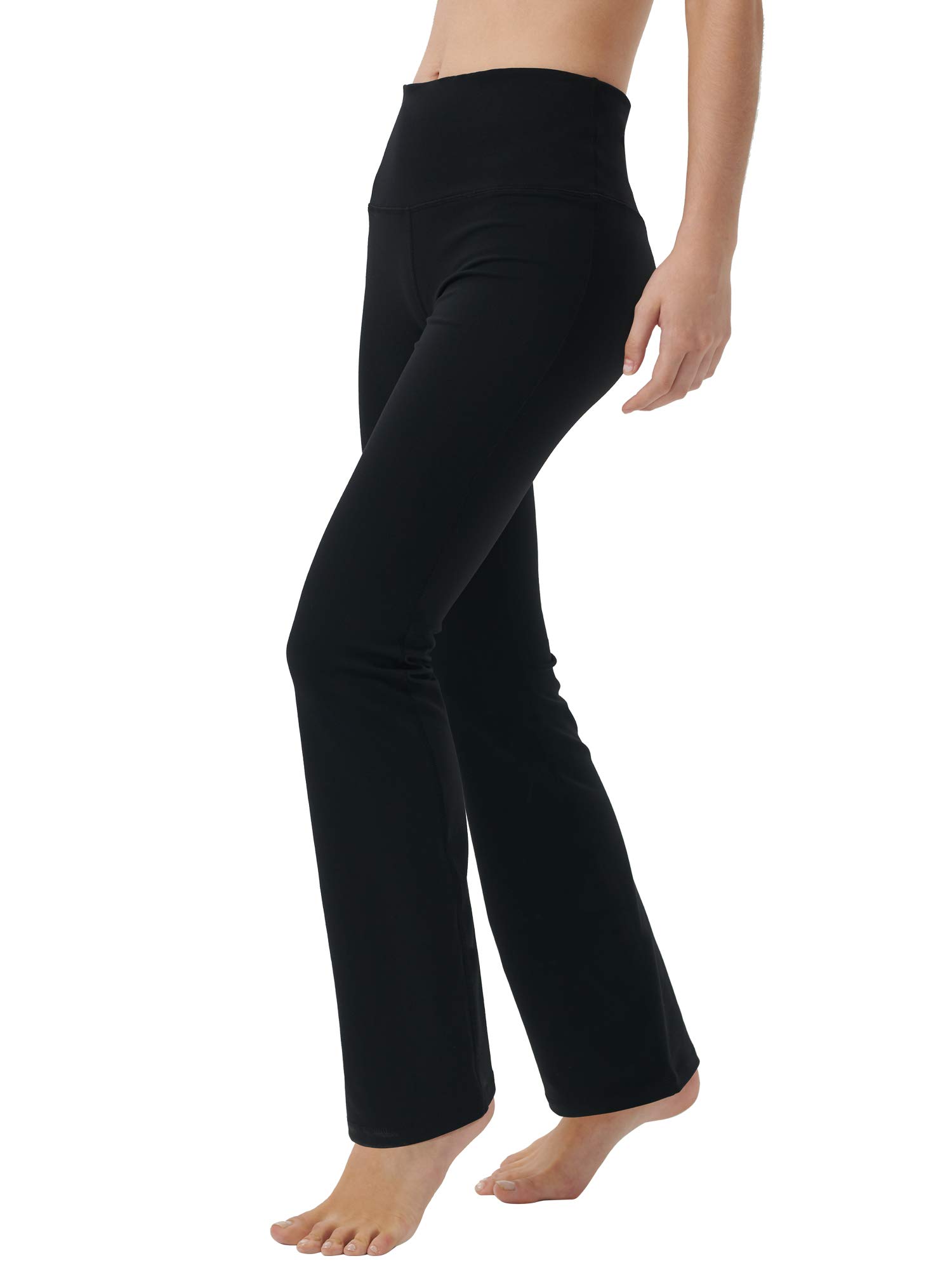Bootcut Yoga Pants for Women - High Waist Tummy Control Workout Pants with Hidden Pockets | Dress Bootleg Work Pants for Office, Gym & Casual Wear