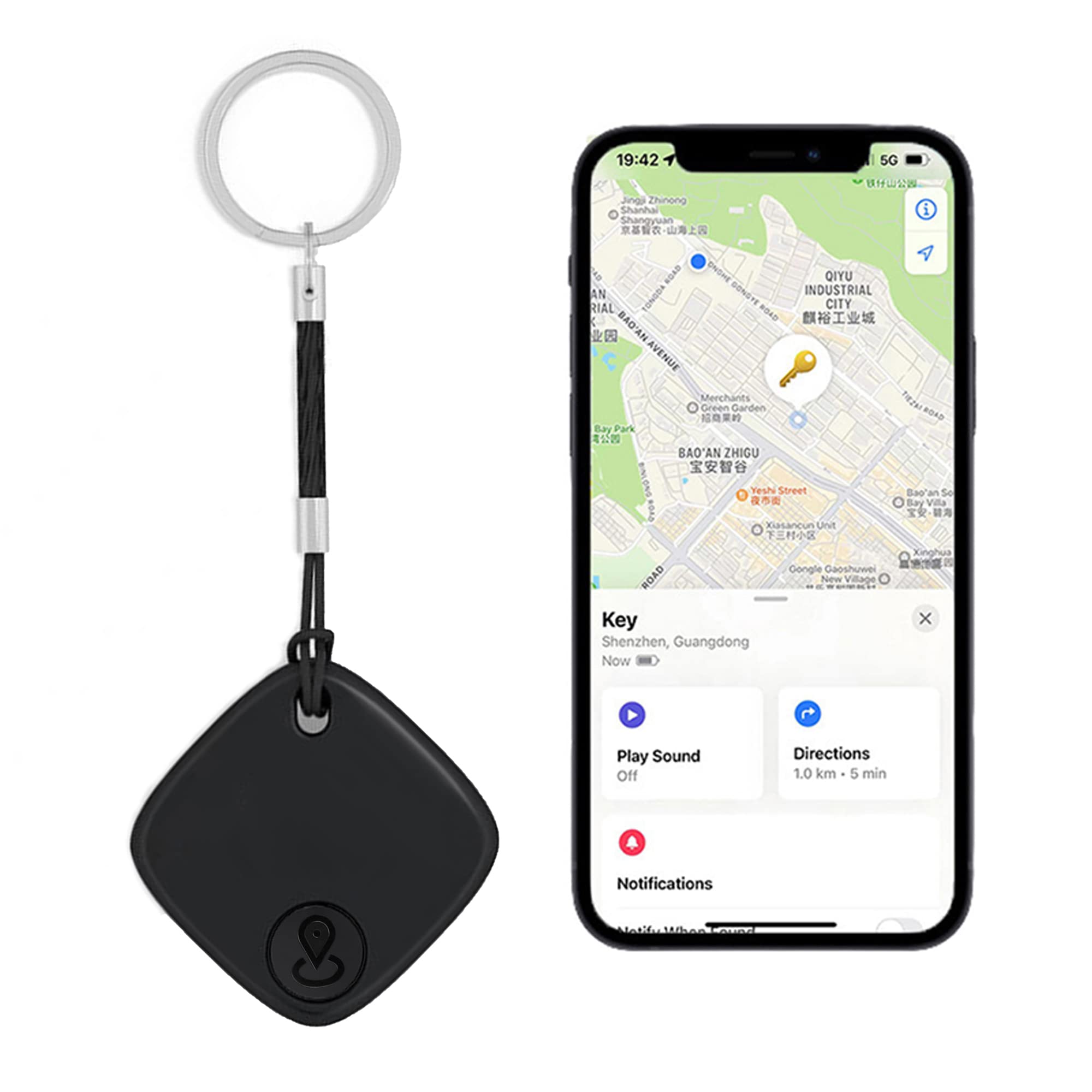 Smart Tag Item Locator - Bluetooth Tracker Compatible with Apple Find My for iPhone & iPad | Anti-Loss Device for Keys, Wallets, Pets & Bags | Perfect for Travel, Office & Daily Use