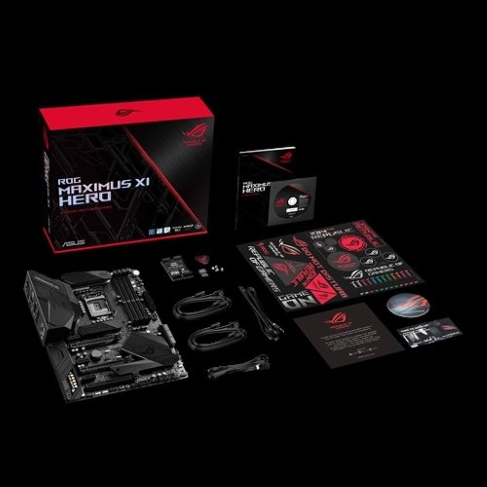 ASUS ROG Maximus XI Hero Z390 Gaming Motherboard - LGA 1151, ATX, DDR4 4400MHz, WiFi, 3-Year Warranty - Perfect for High-End PC Builds & Gaming Rigs