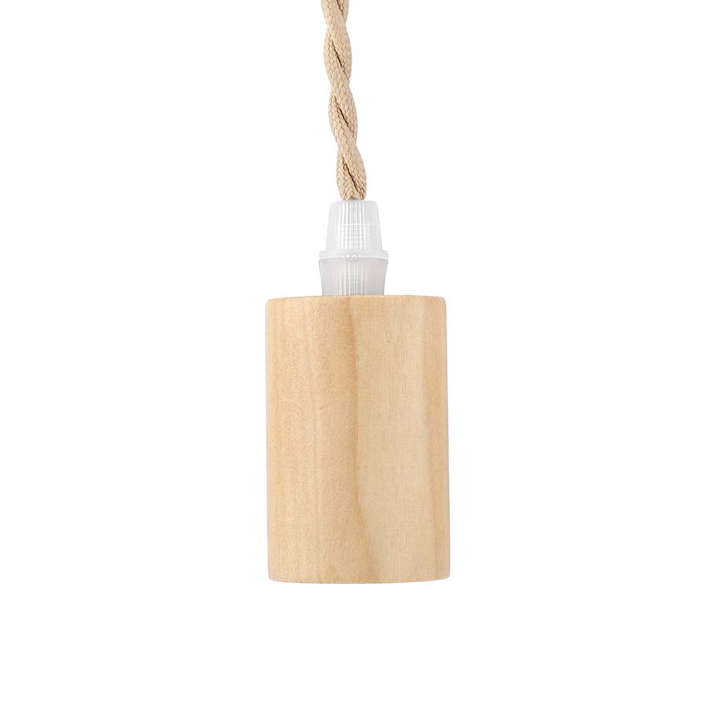 Vintage Country Style Black Wood Pendant Ceiling Light - E27 Socket, 90-250V - Perfect for Indoor Dining Room, Kitchen, Bedroom & Living Room Lighting