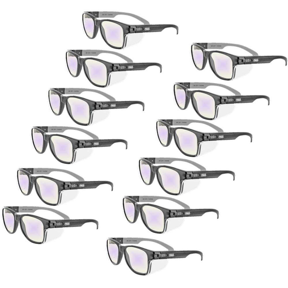 MAGID Gemstone Y50 Anti-Fog Safety Glasses with Side Shields - ANSI Z87.1 Certified Protective Eyewear for Construction, Woodworking & DIY Projects