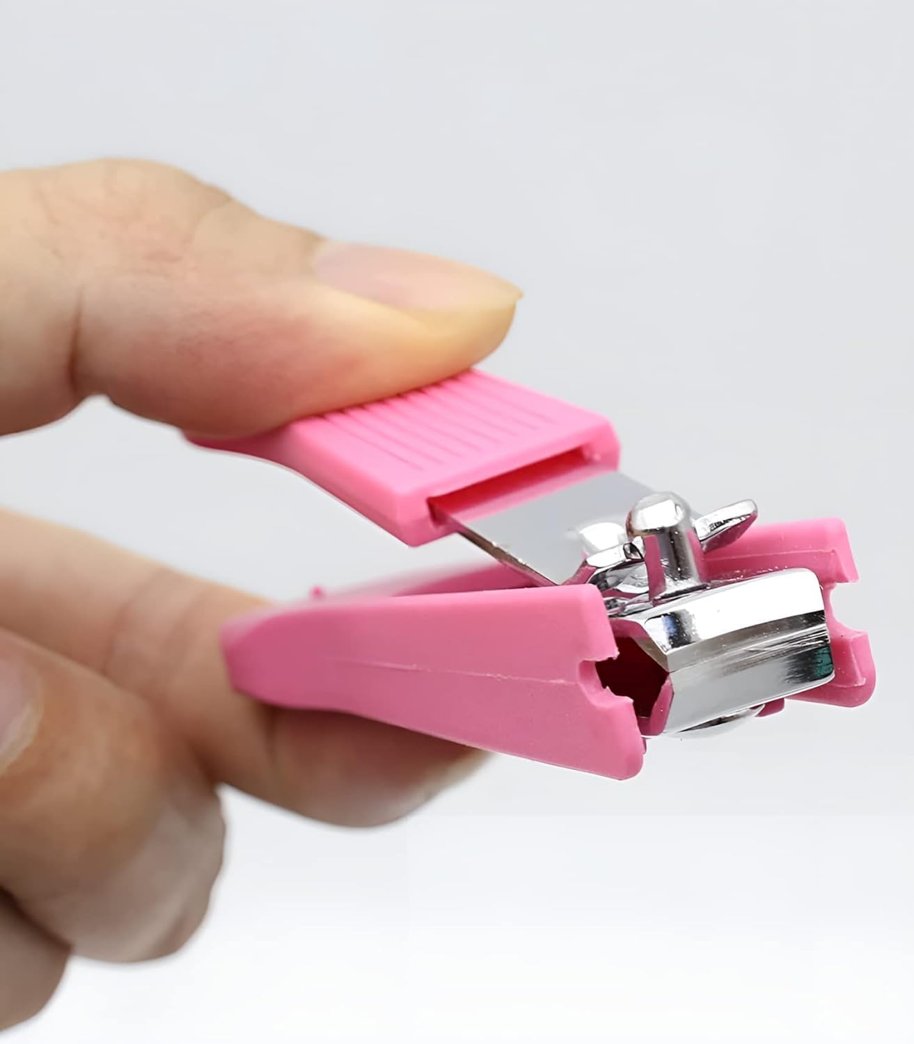 Premium Stainless Steel Nail Clippers for Men & Women - Sharp Toenail & Fingernail Clippers with Ergonomic Plastic Grip (Multicolor, Pack of 1) - Perfect for Travel, Home & Salon Use