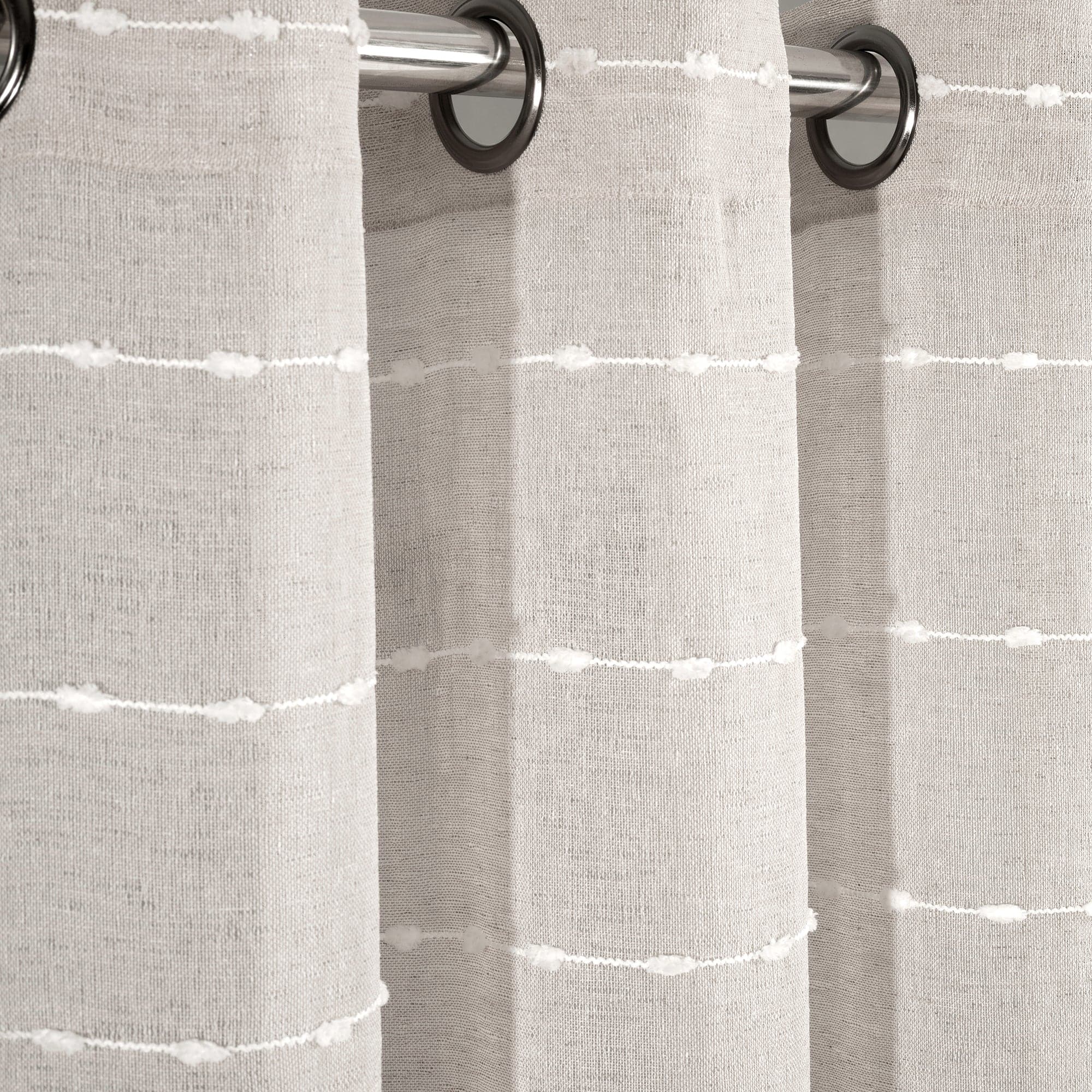 Farmhouse Style Textured Grommet Sheer Curtains - Ultra Wide Window Panels for Living Room, Bedroom & Dining Room Decor
