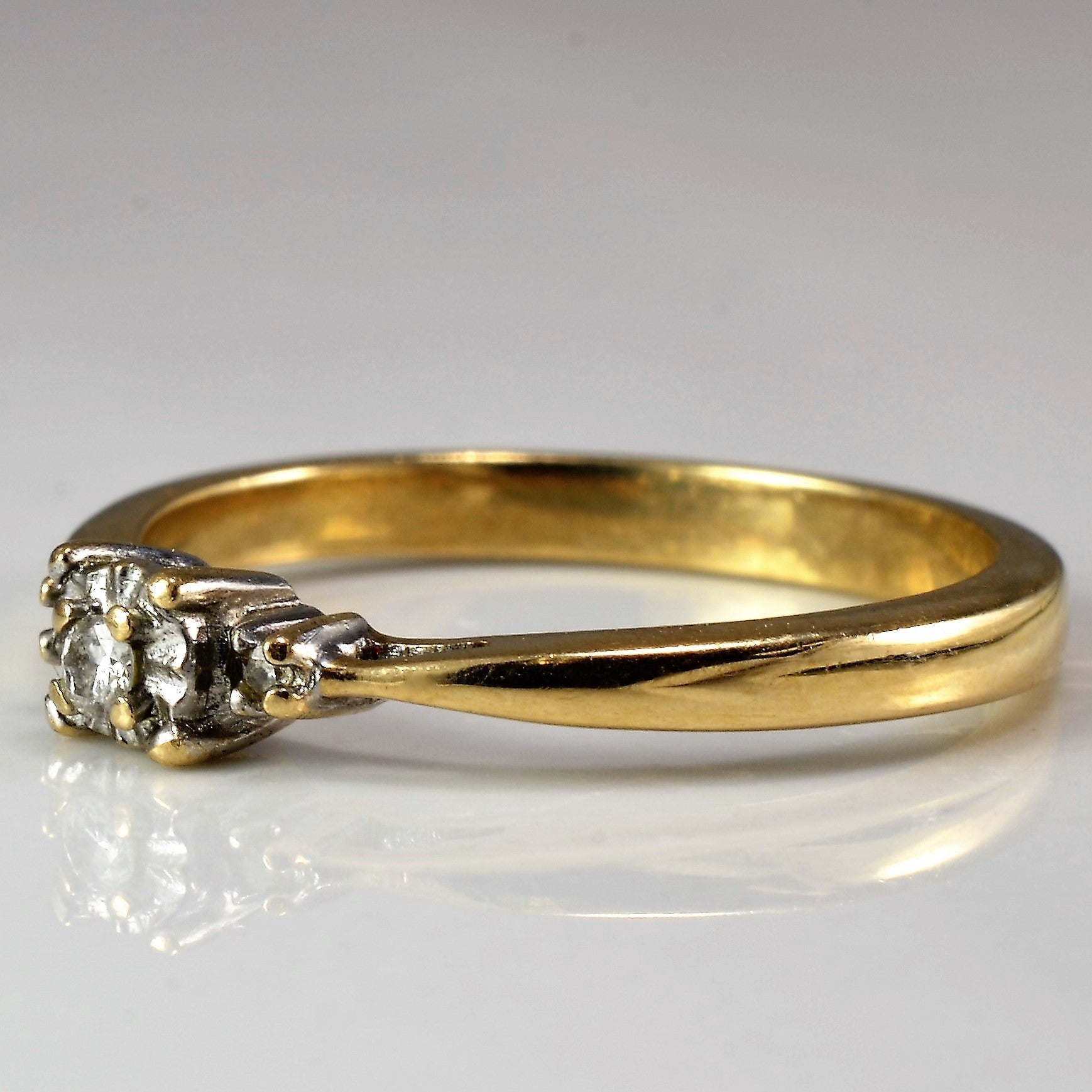 Dainty 0.04 Carat Three Stone Engagement Ring for Women - Size 5.5 - Perfect for Proposals, Anniversaries & Everyday Elegance