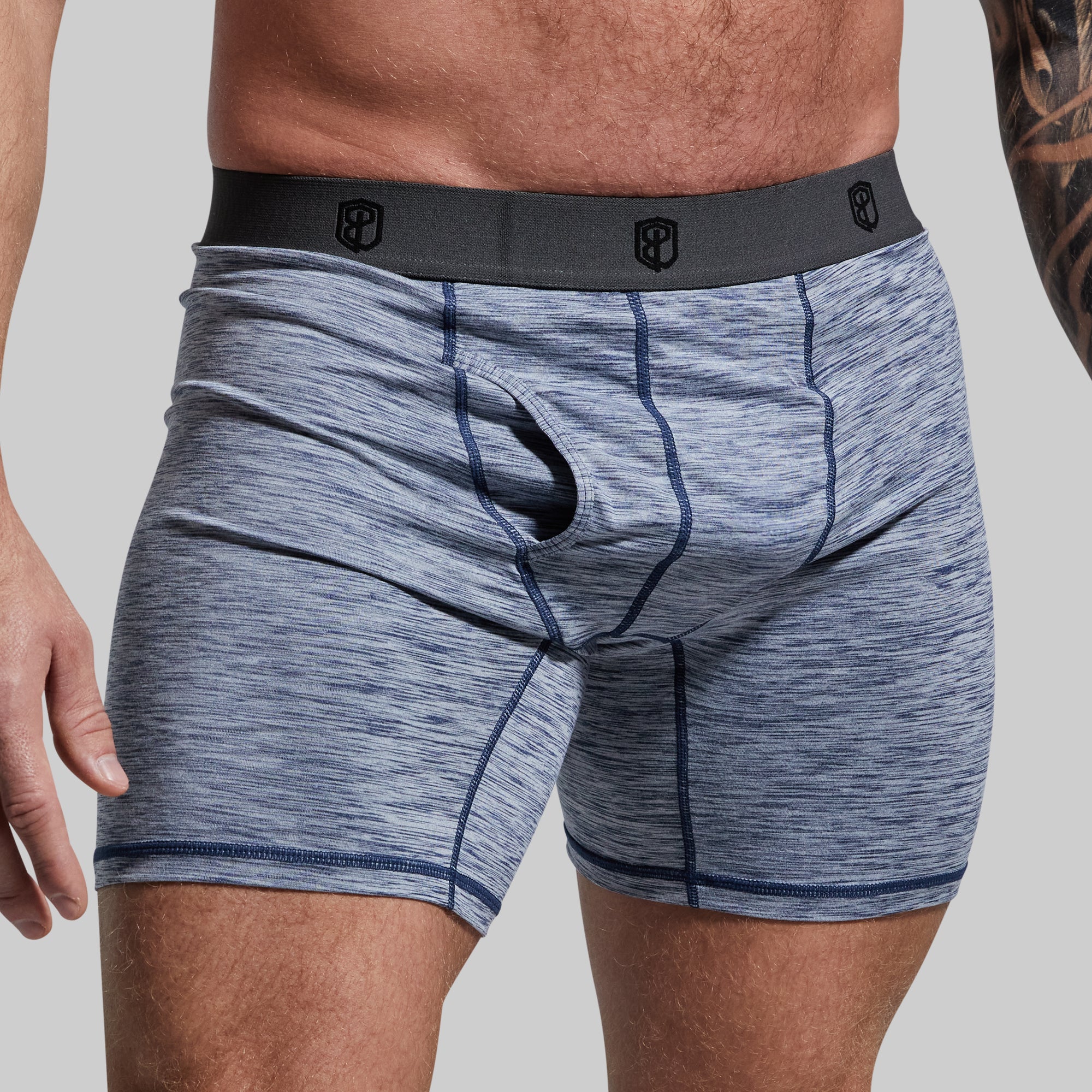 Ball Paradise Boxer Briefs for Men - Soft Breathable Cotton Underwear (Ocean Blue) - Perfect for Workout, Running & Daily Comfort